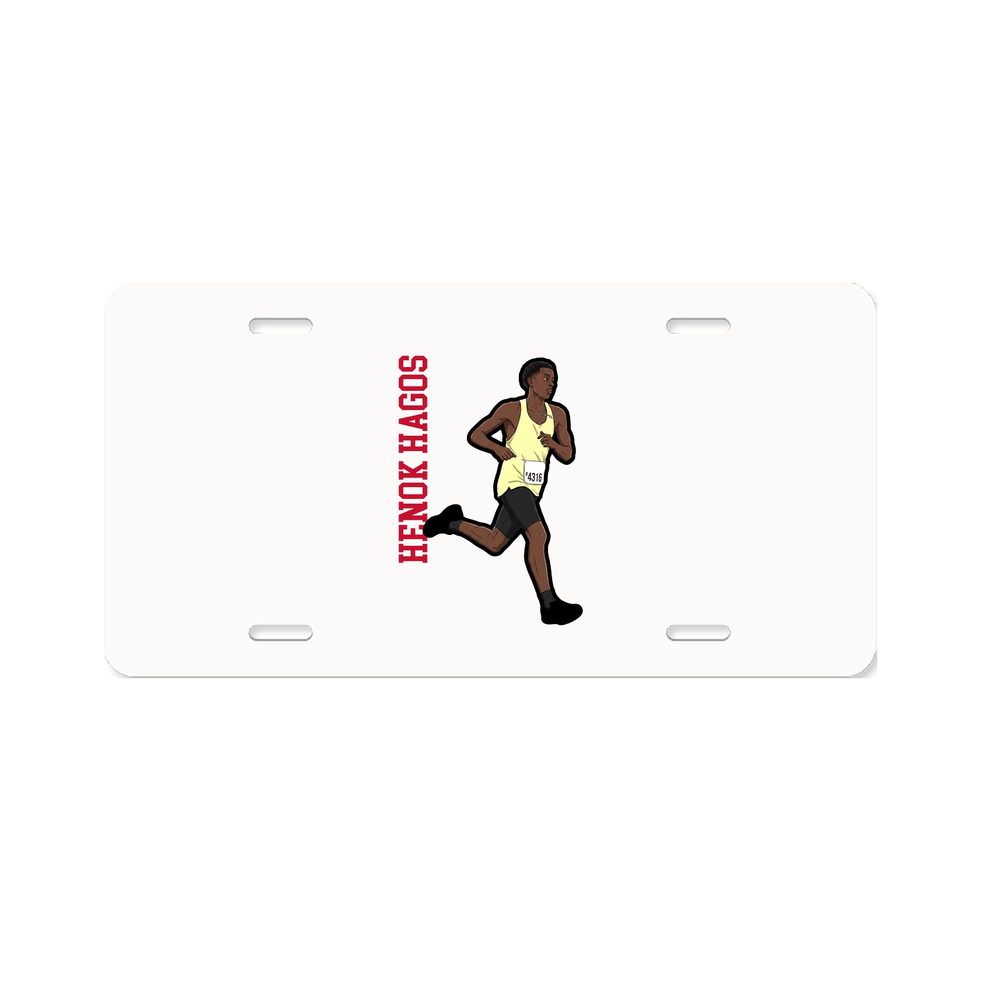 License Plate — Name Vertical in Classic