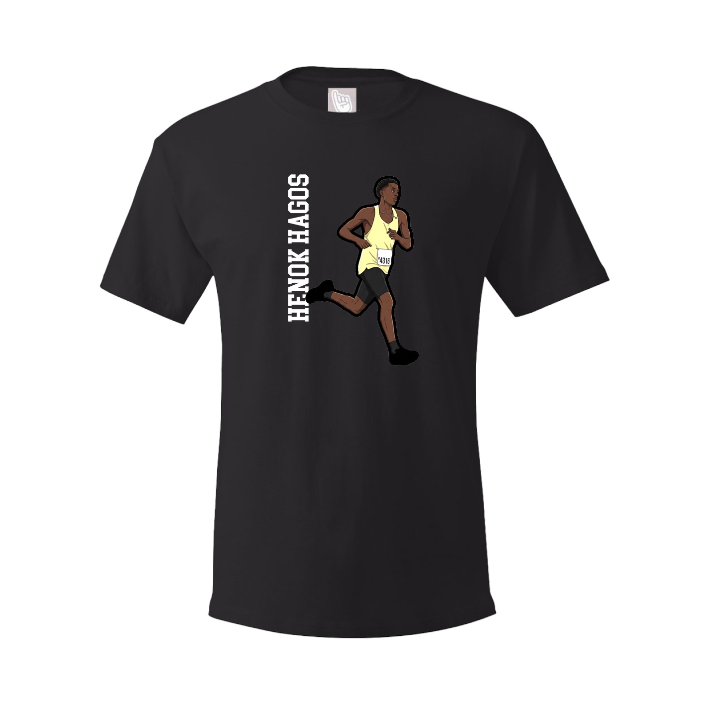 Youth Tee — Name Vertical in Black