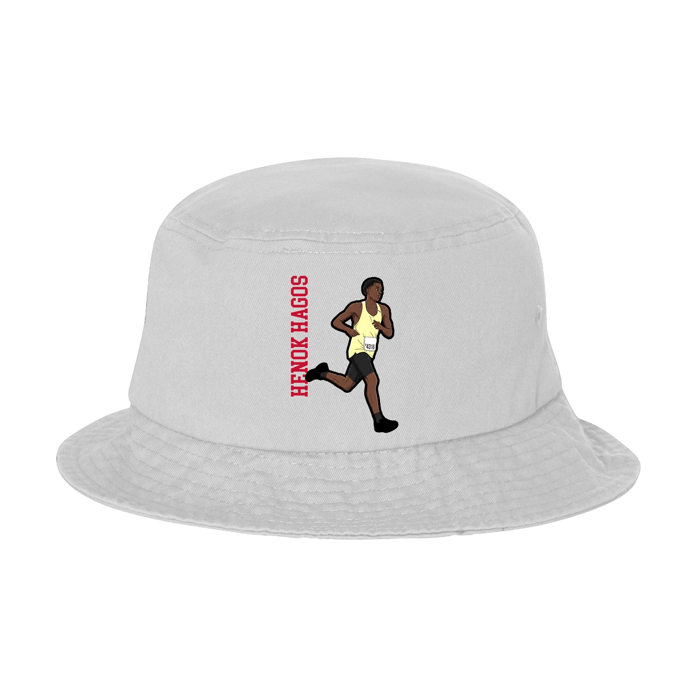 Bucket Cap — Name Vertical in White