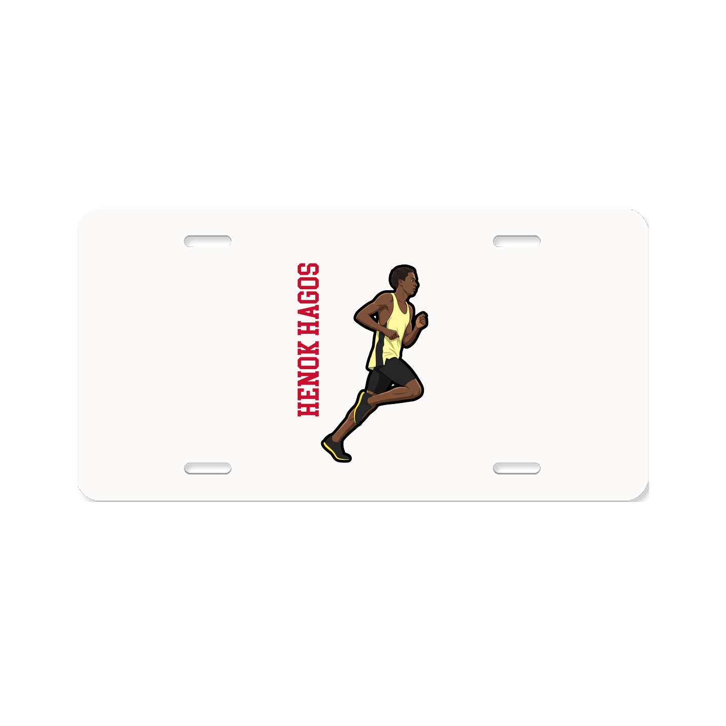 License Plate — Name Vertical in Classic