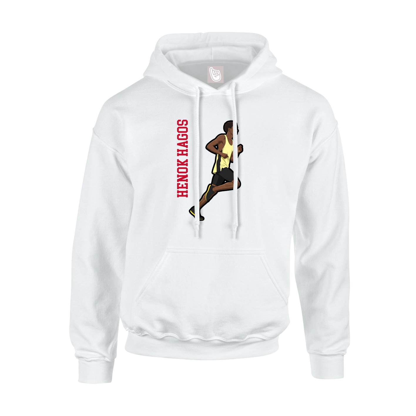 Hoodie — Name Vertical in White