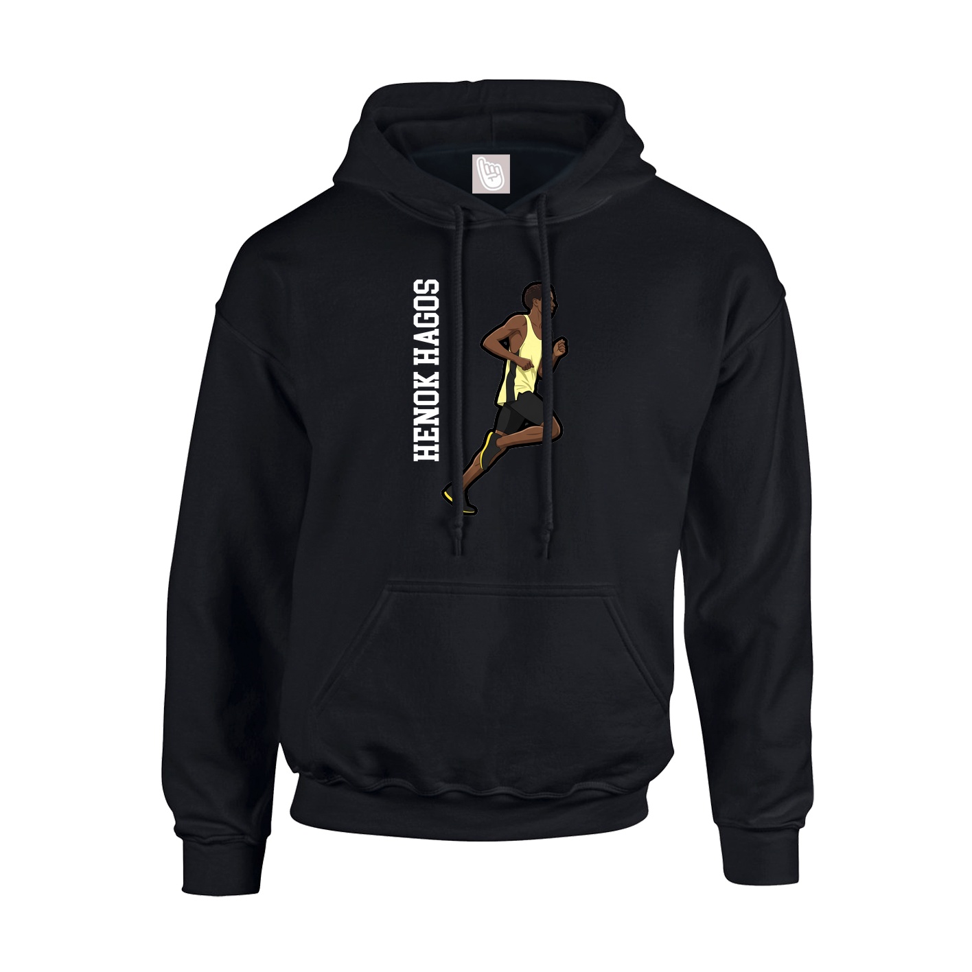 Youth Hoodie — Name Vertical in Black