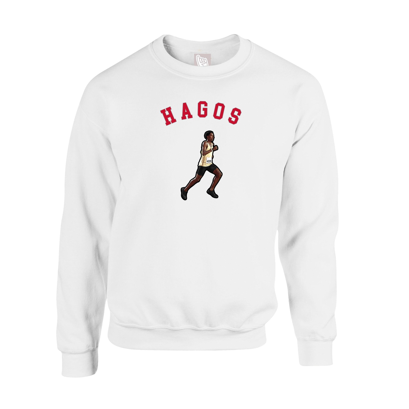 Fleece Crew — Shirsey Arch in White