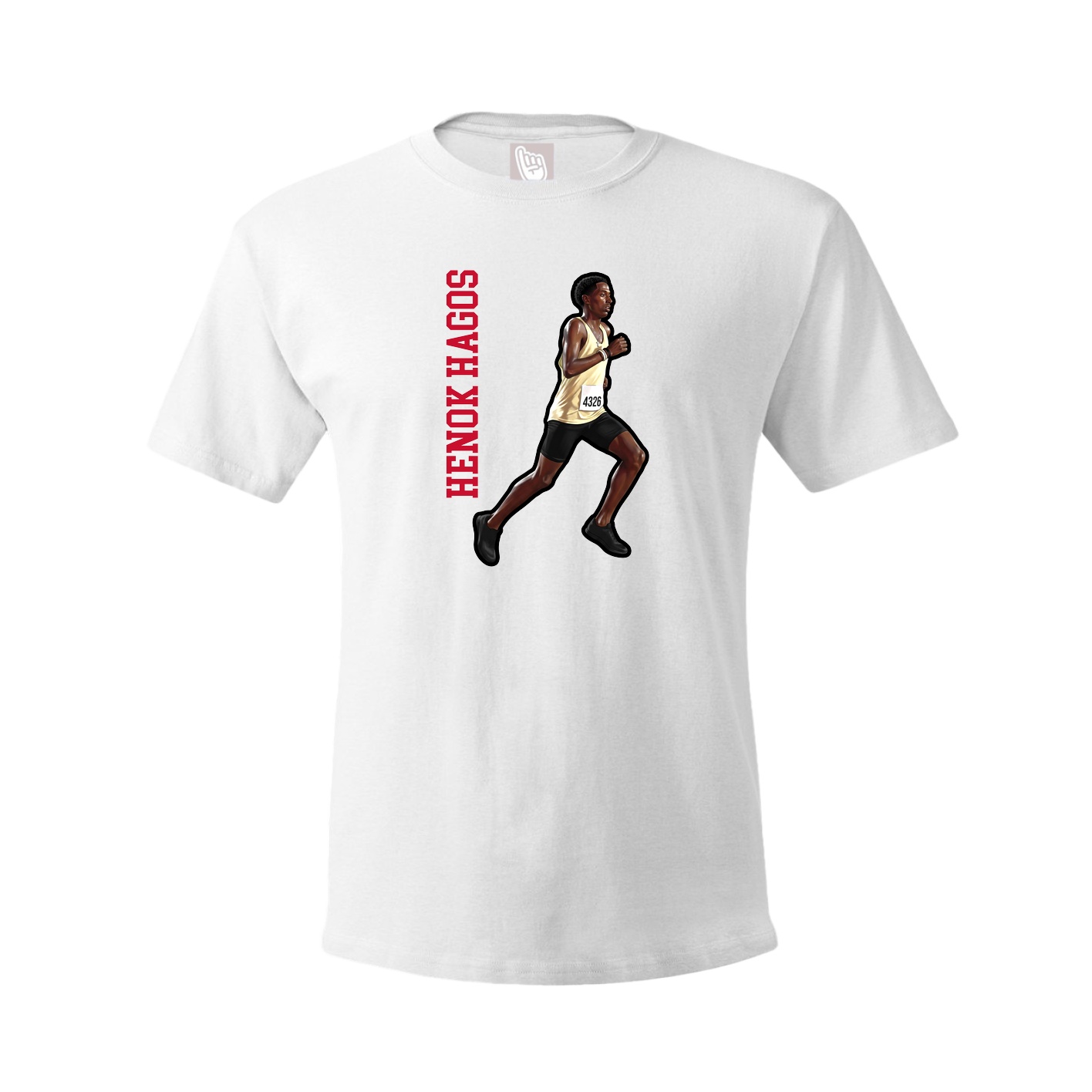 Youth Tee — Name Vertical in White