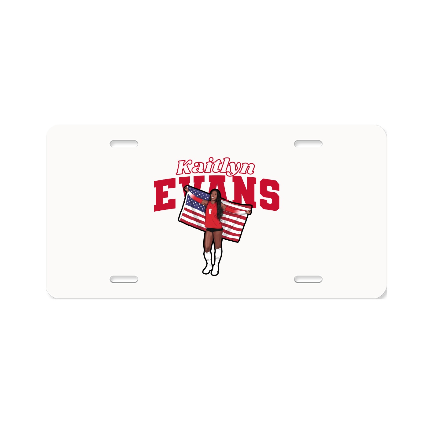 License Plate — Name Arch in Classic