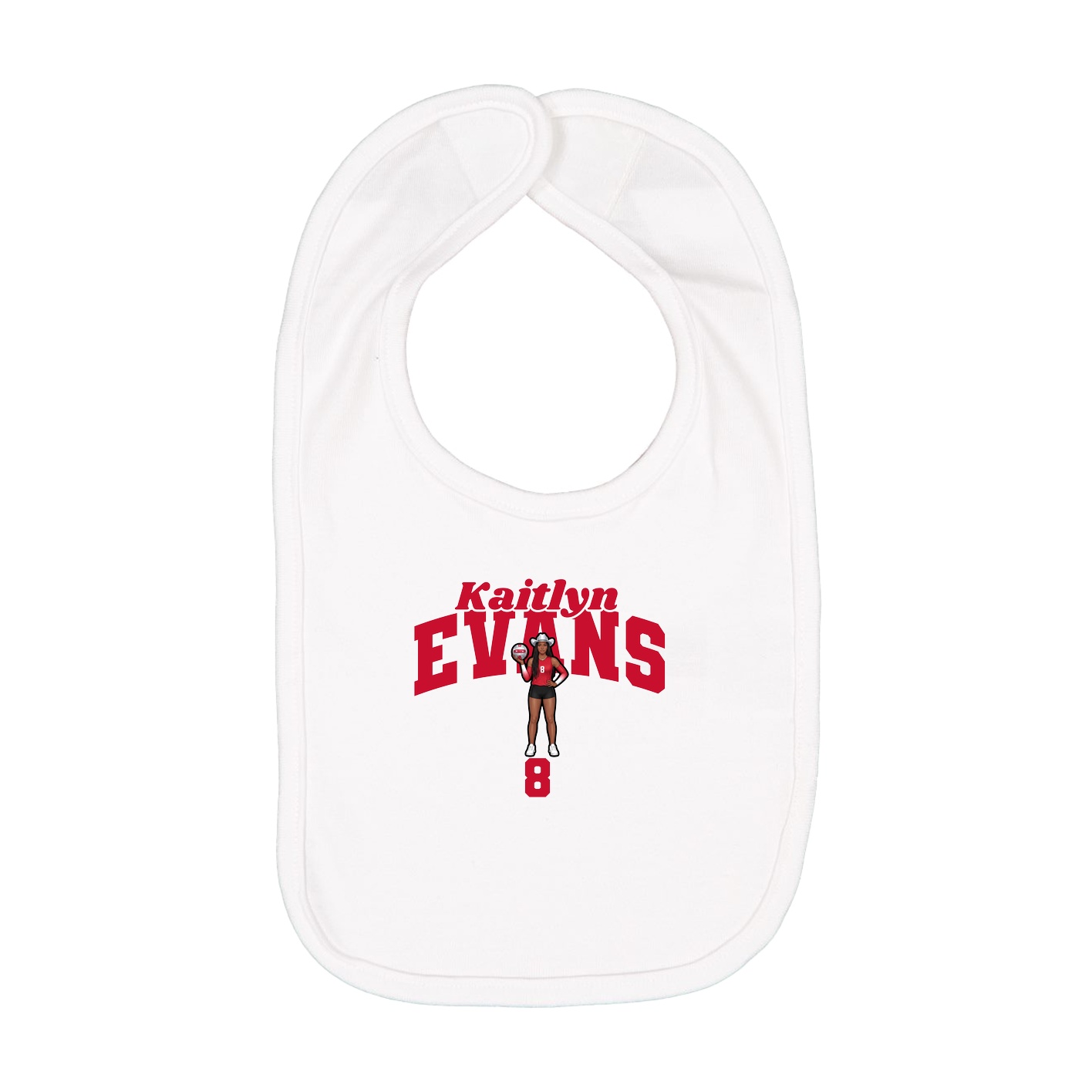 Infant Bib — Signature Arch in White