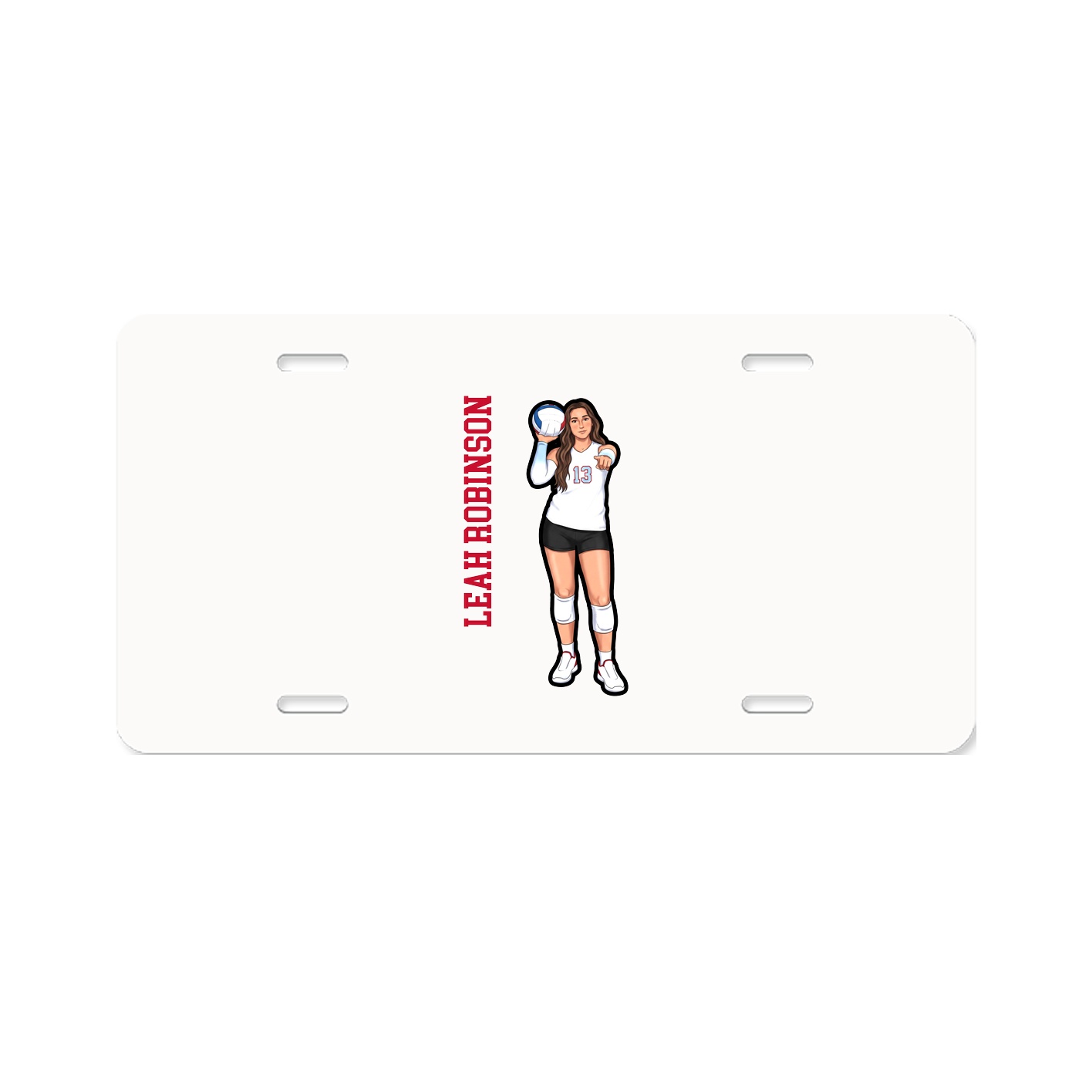 License Plate — Name Vertical in Classic