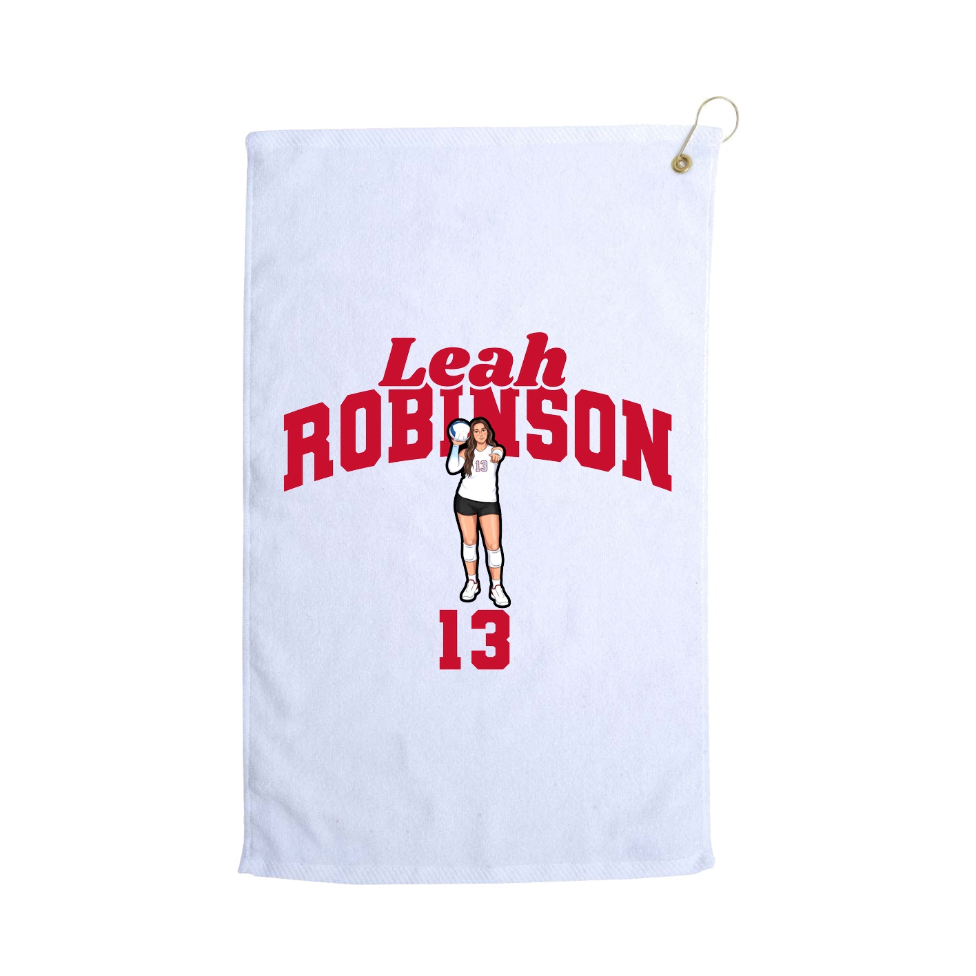 Golf Towel — Signature Arch in White