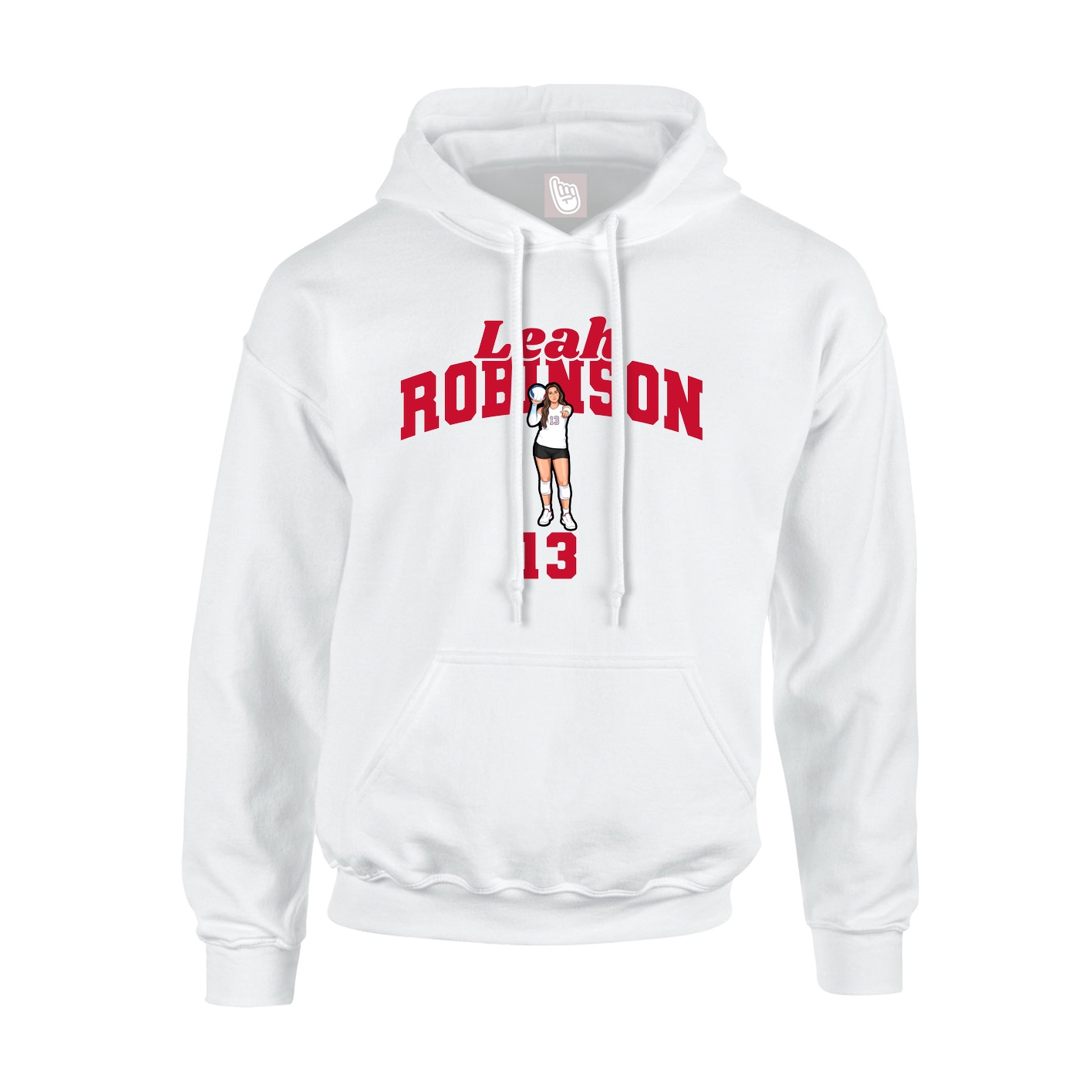 Youth Hoodie — Signature Arch in White