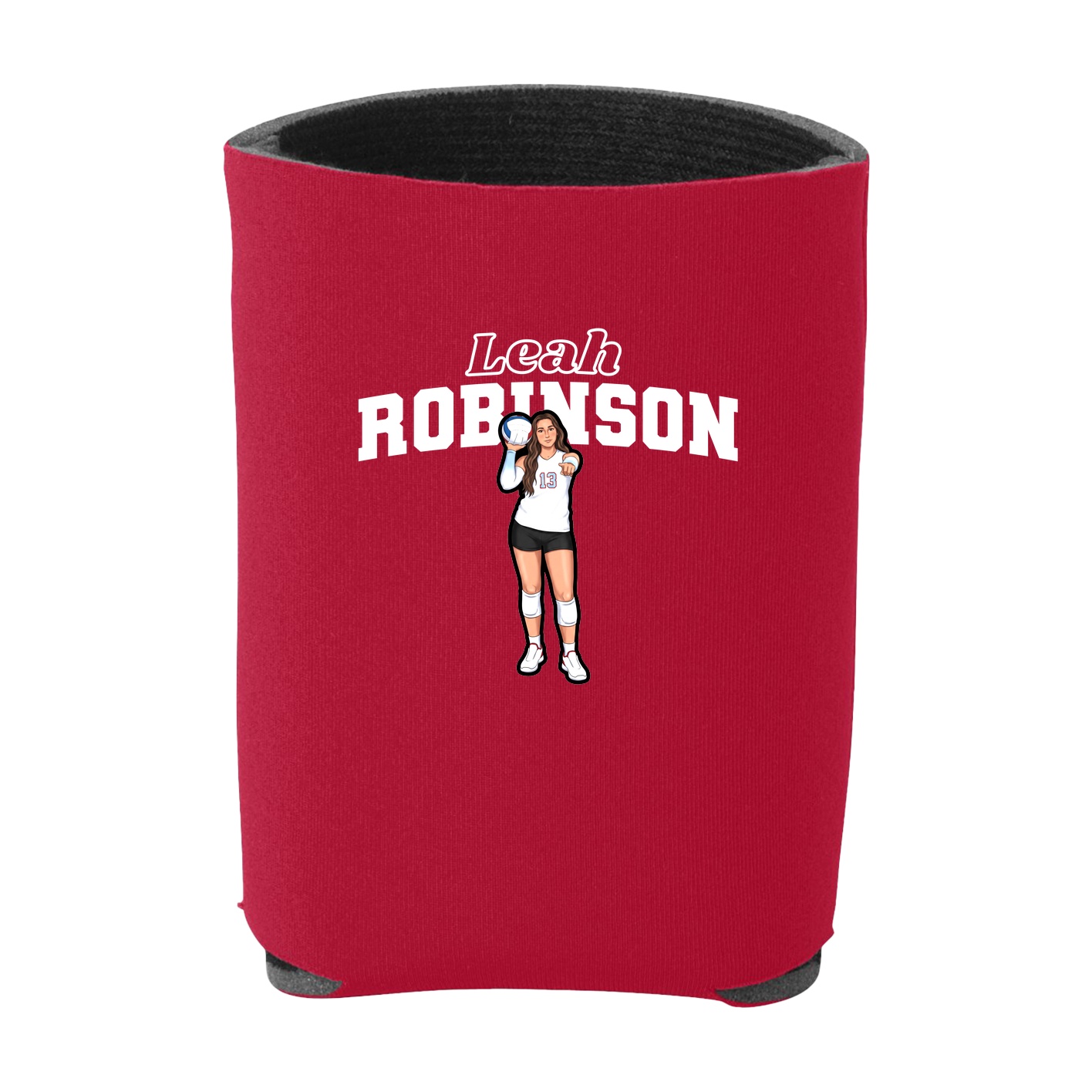 Can Holder — Name Arch in Red