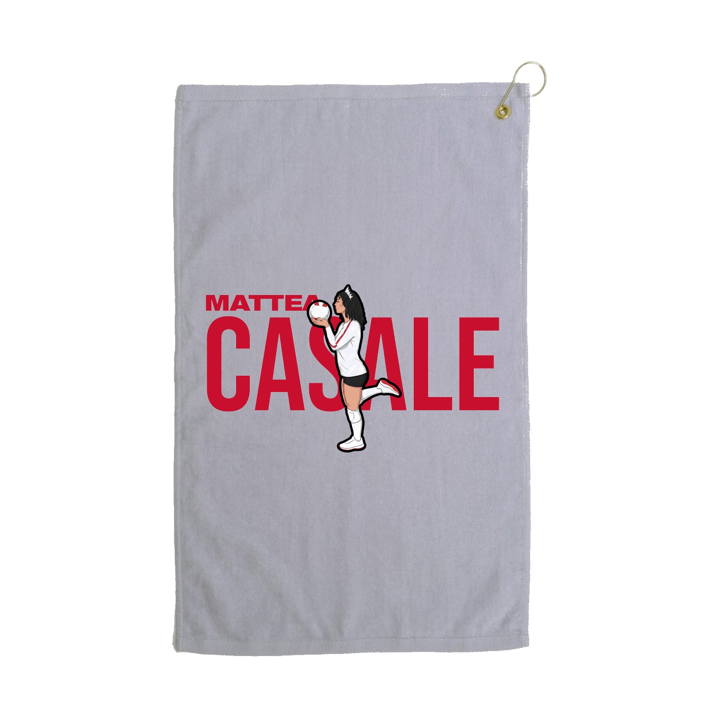 Golf Towel — Player Name in Grey