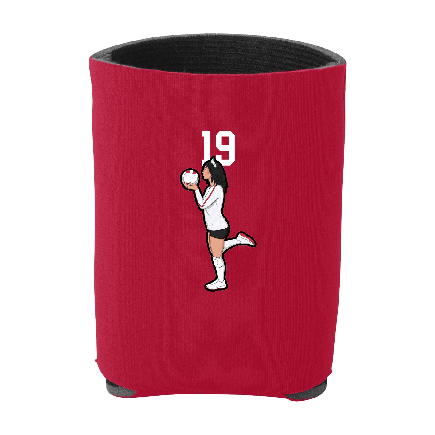 Can Holder — Number Top in Red
