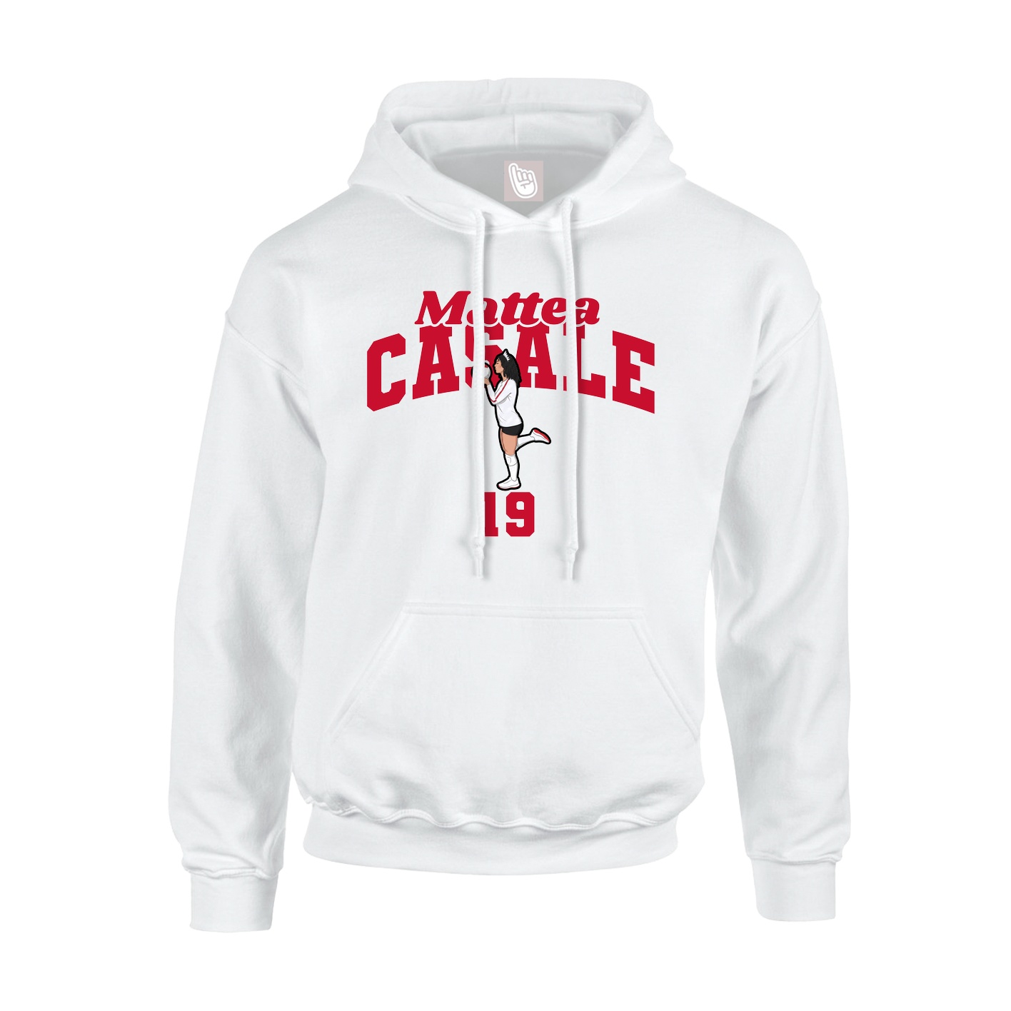 Hoodie — Signature Arch in White