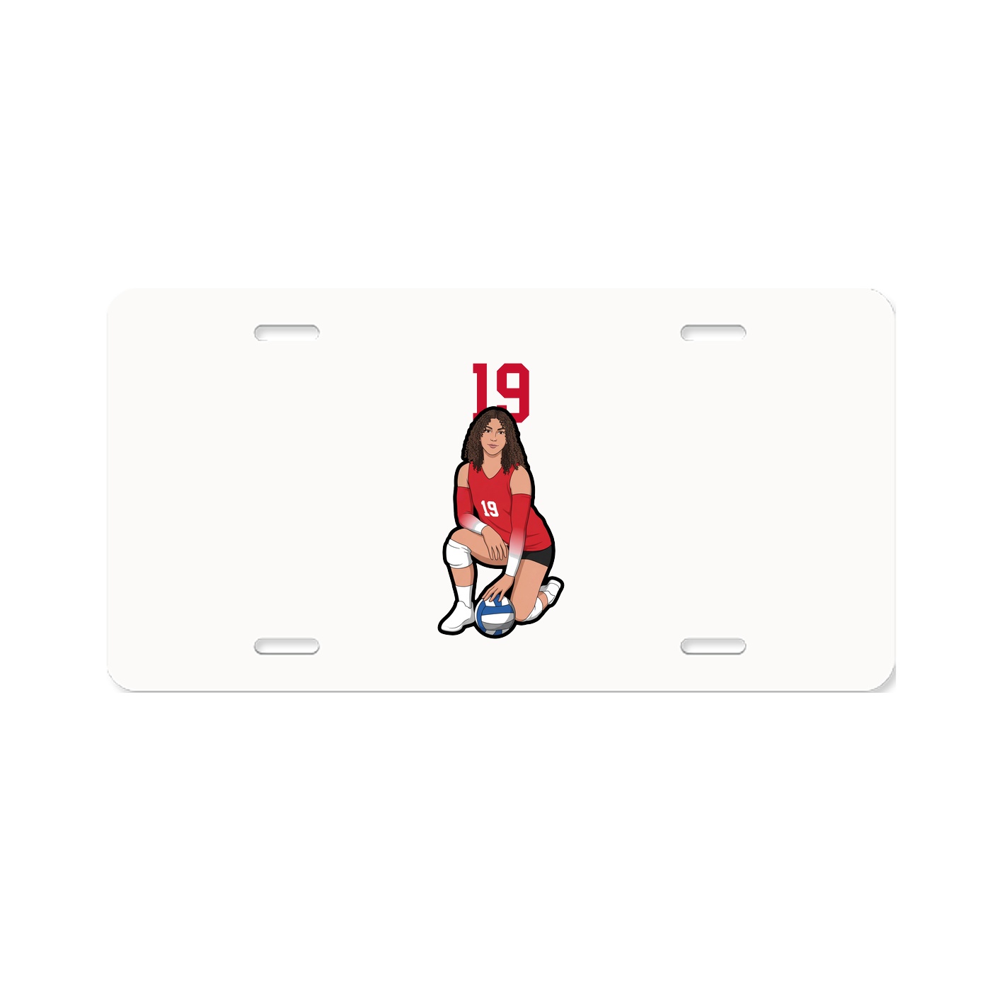 License Plate — Number Top in Classic