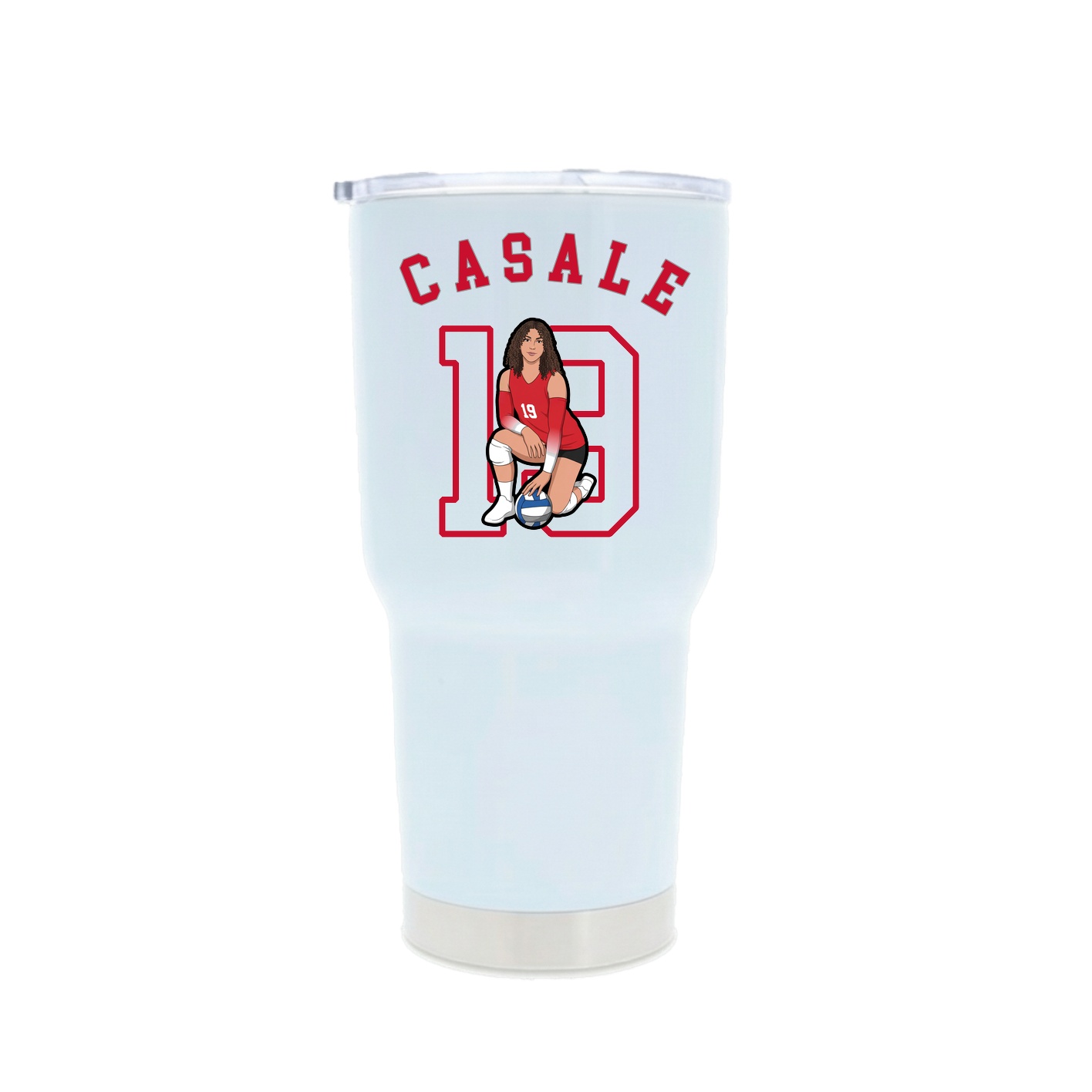 30oz Stainless Steel Tumbler — Shirsey Arch in White