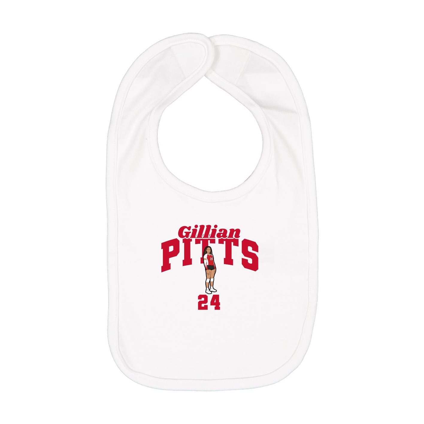 Infant Bib — Signature Arch in White