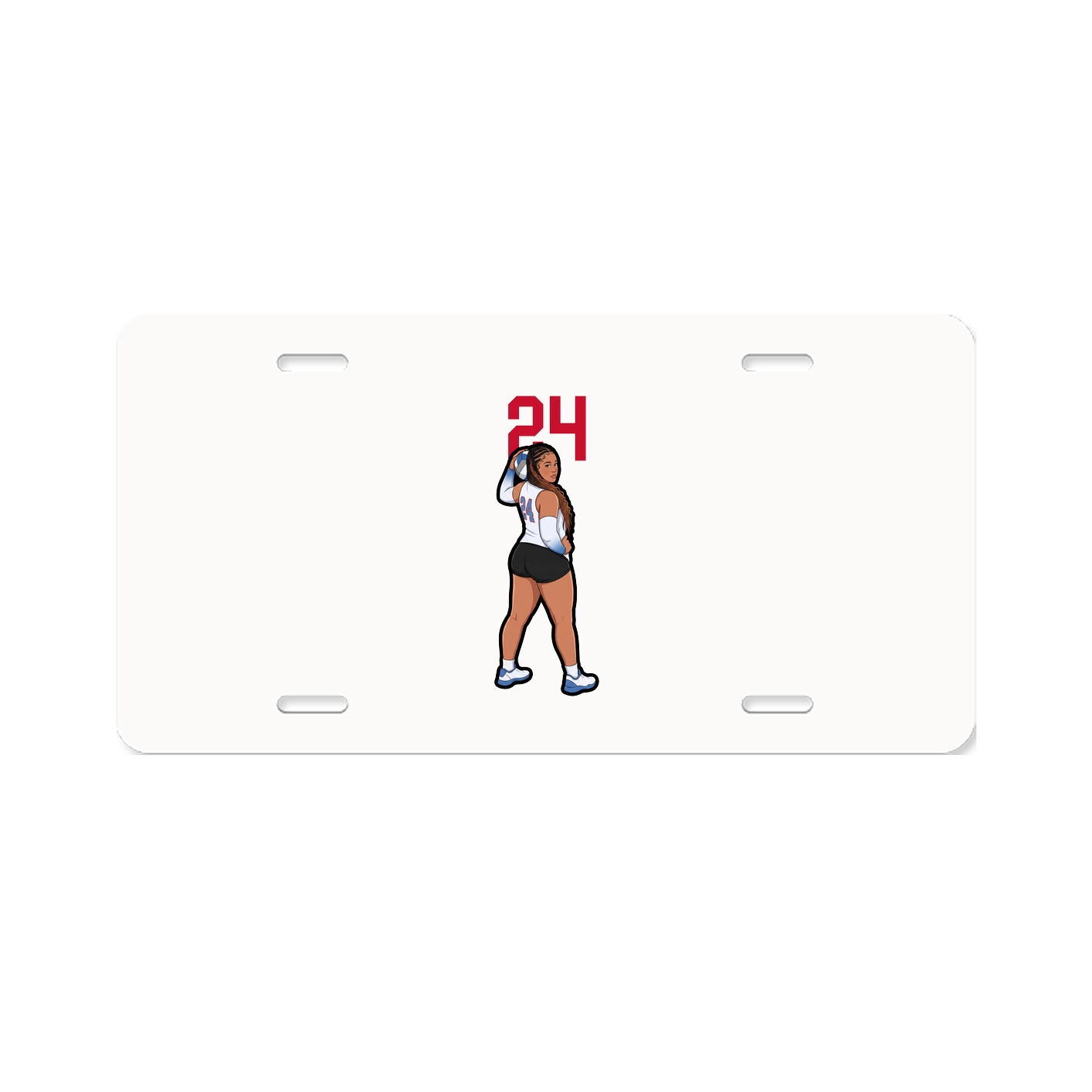 License Plate — Number Top in Classic