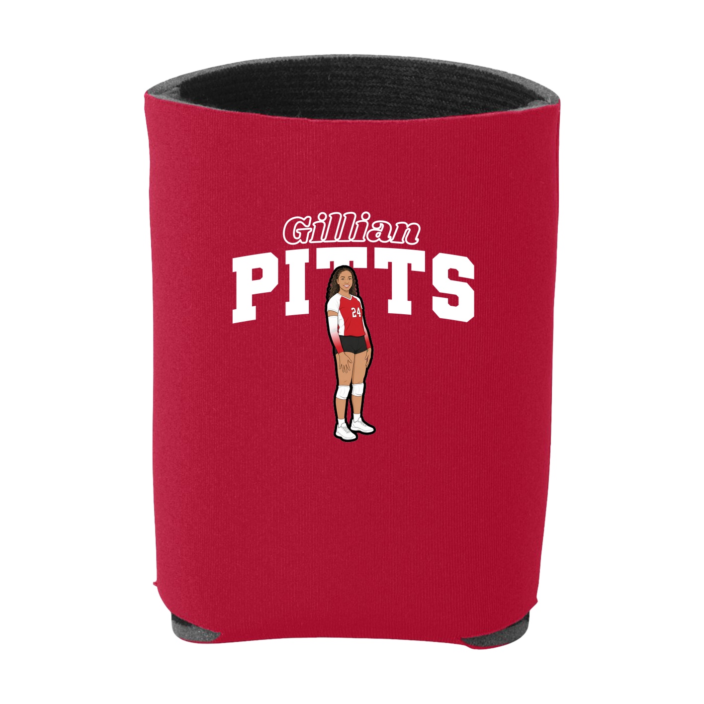 Can Holder — Name Arch in Red