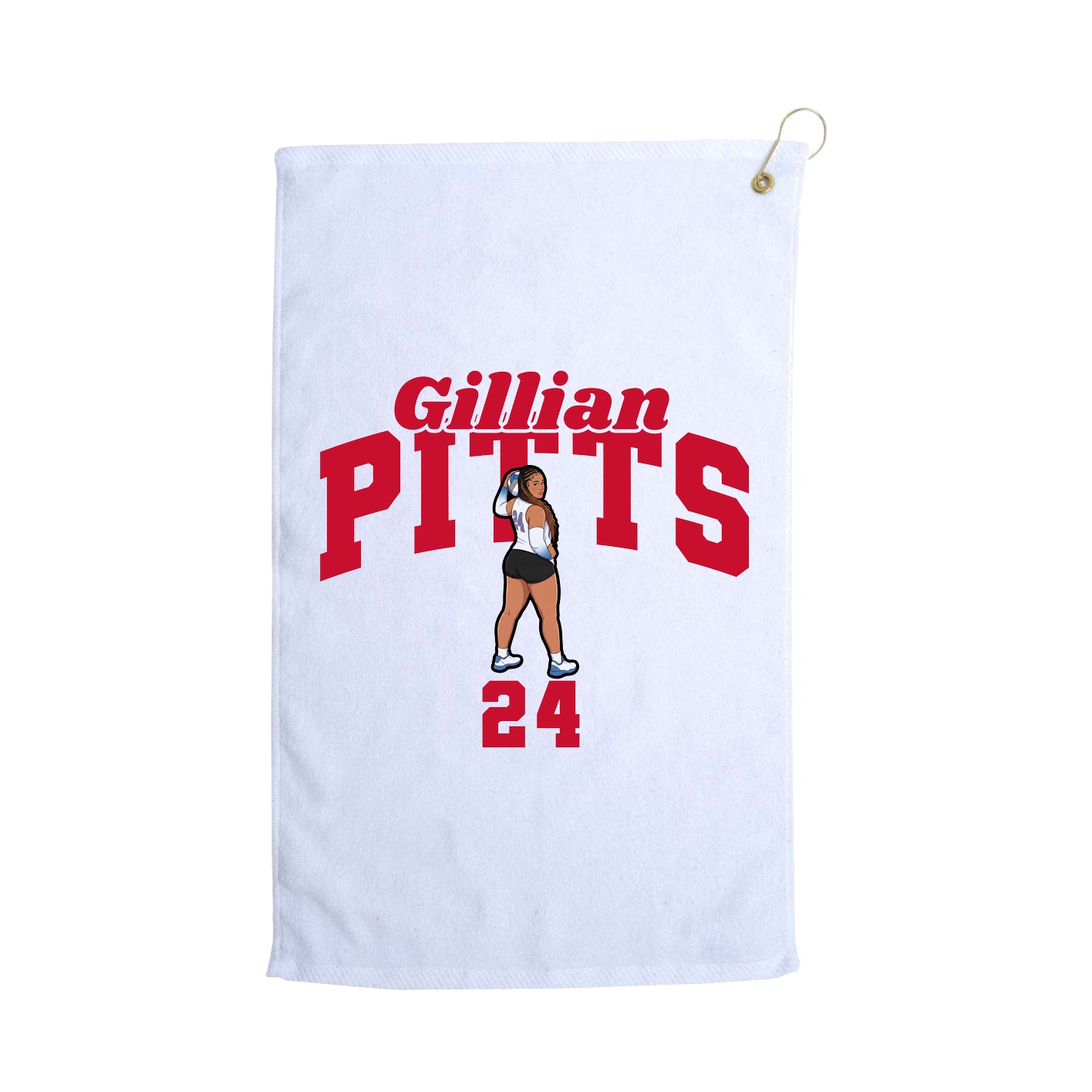 Golf Towel — Signature Arch in White