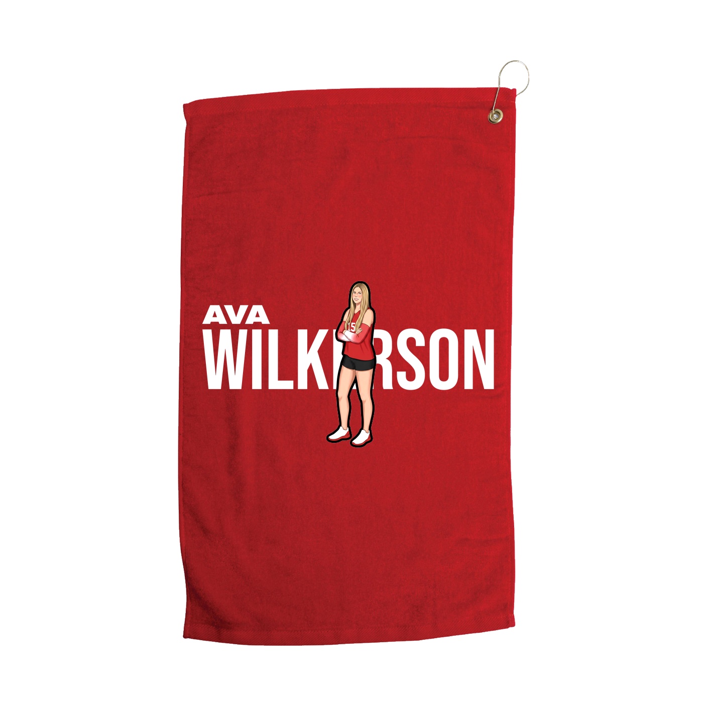 Golf Towel — Player Name in Red