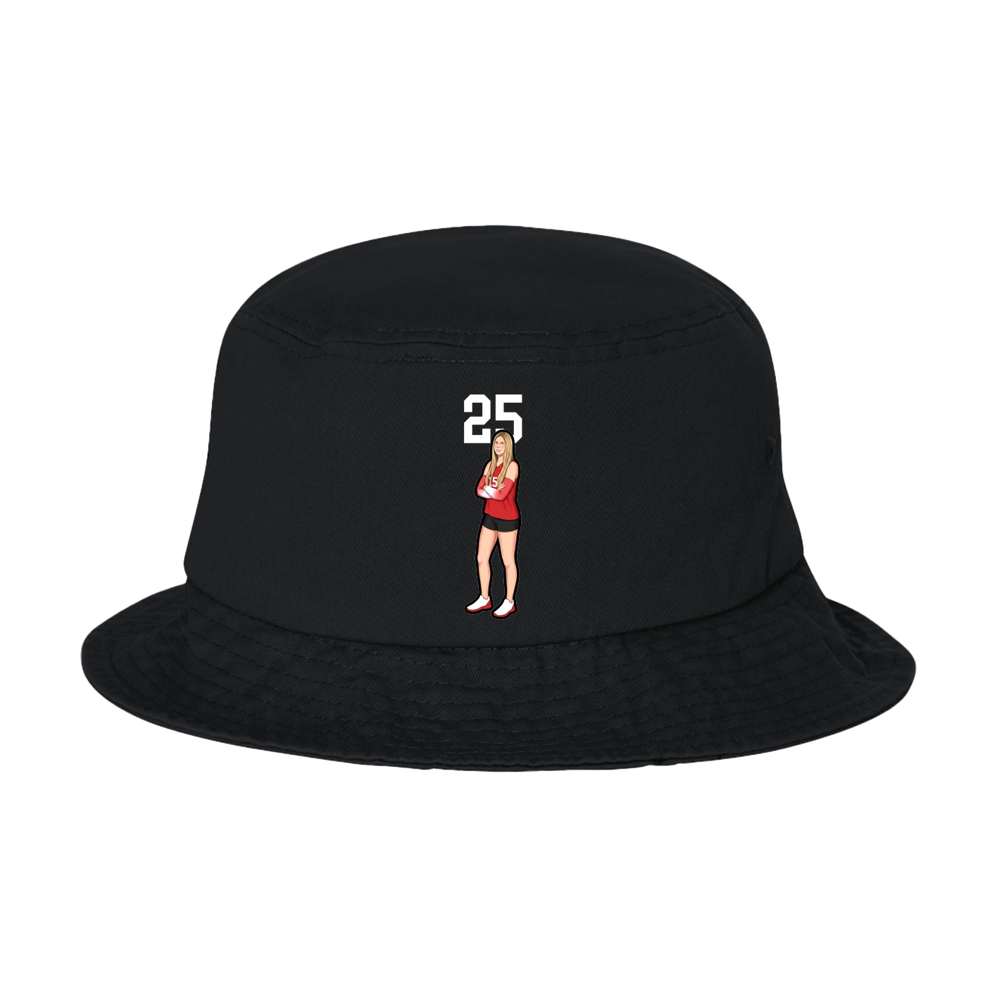 Bucket Cap — Number Top in Black