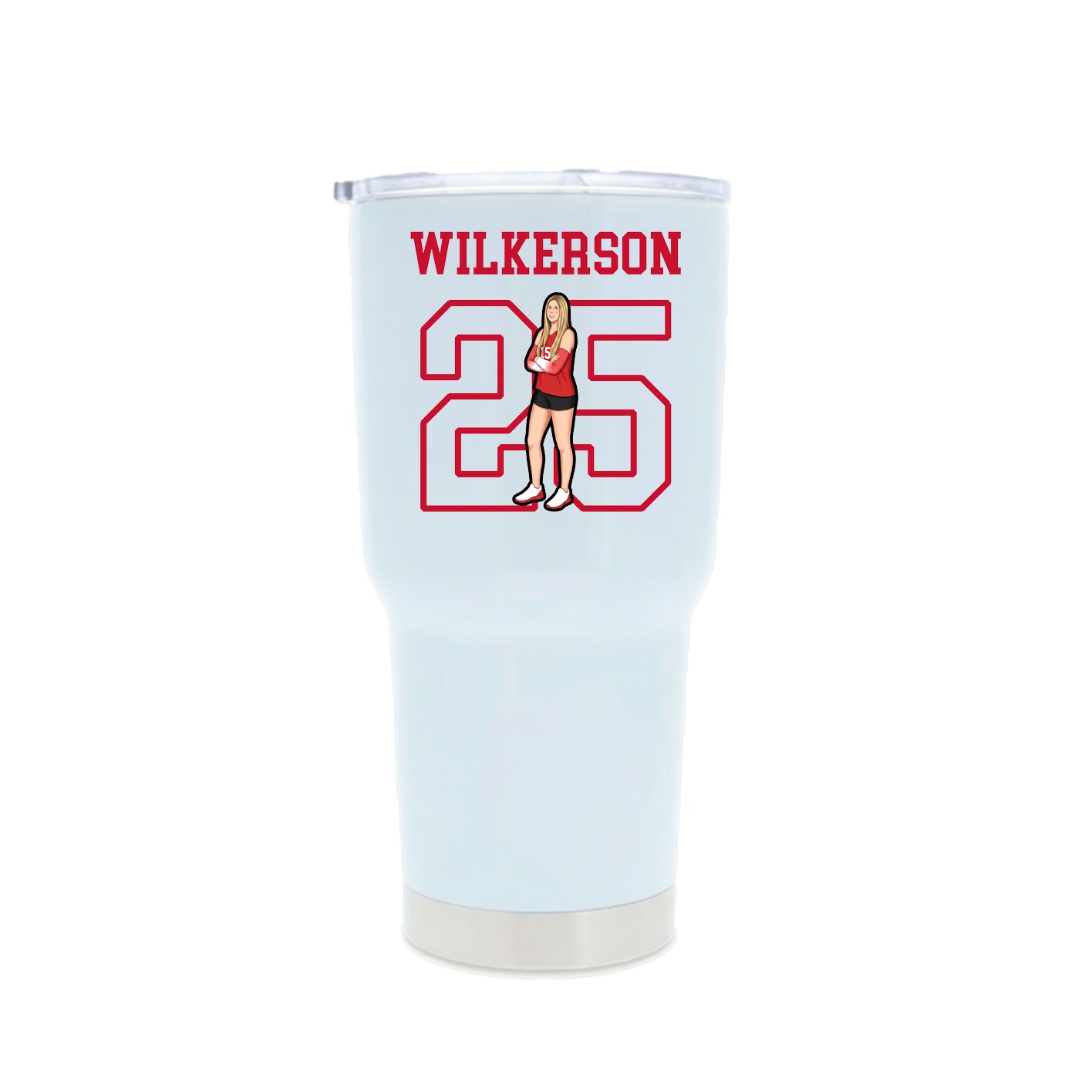 30oz Stainless Steel Tumbler — Shirsey in White