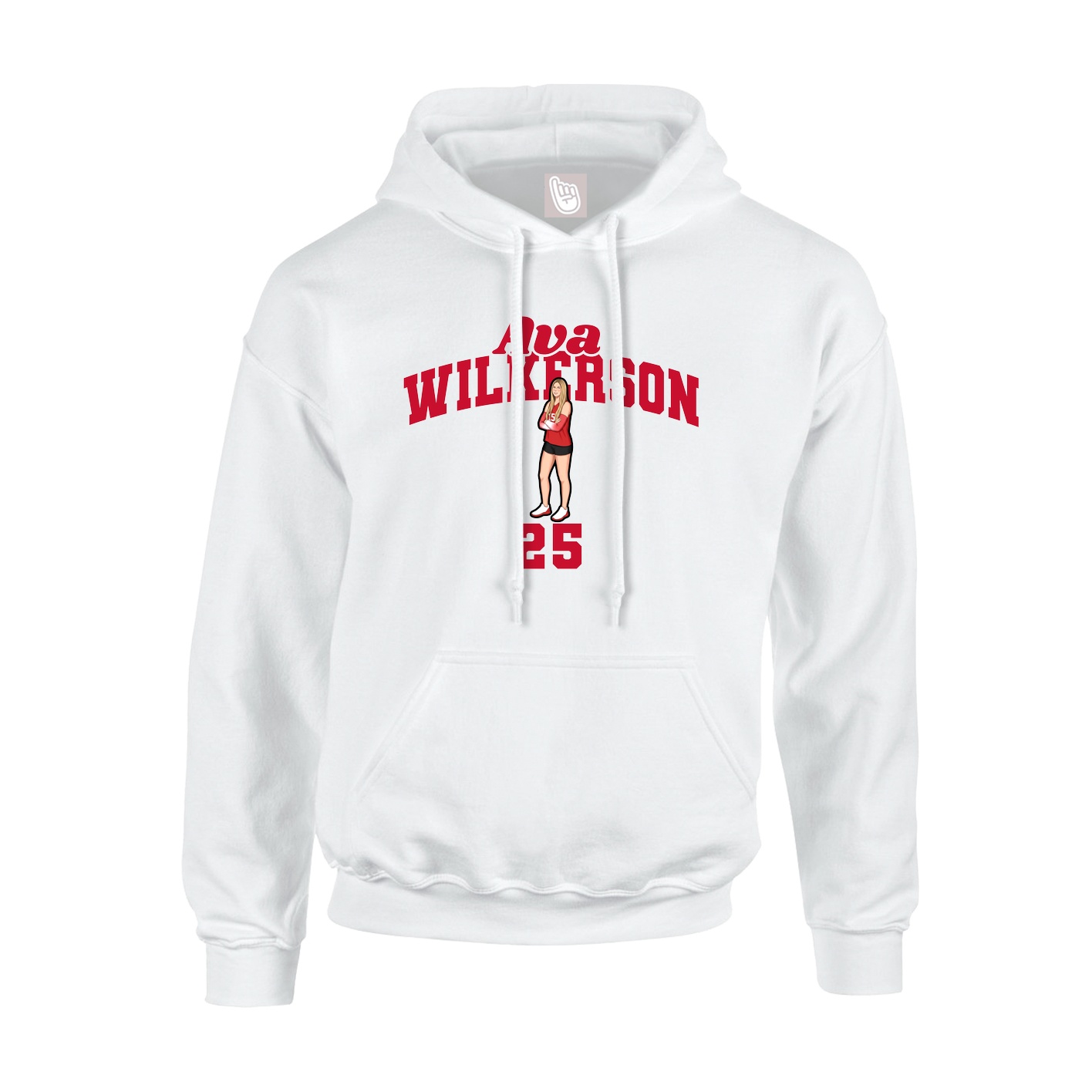 Hoodie — Signature Arch in White