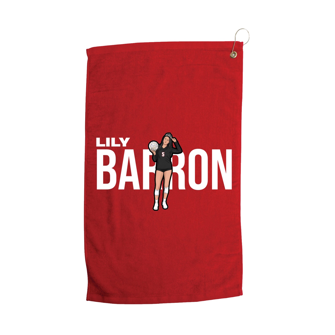 Golf Towel — Player Name in Red