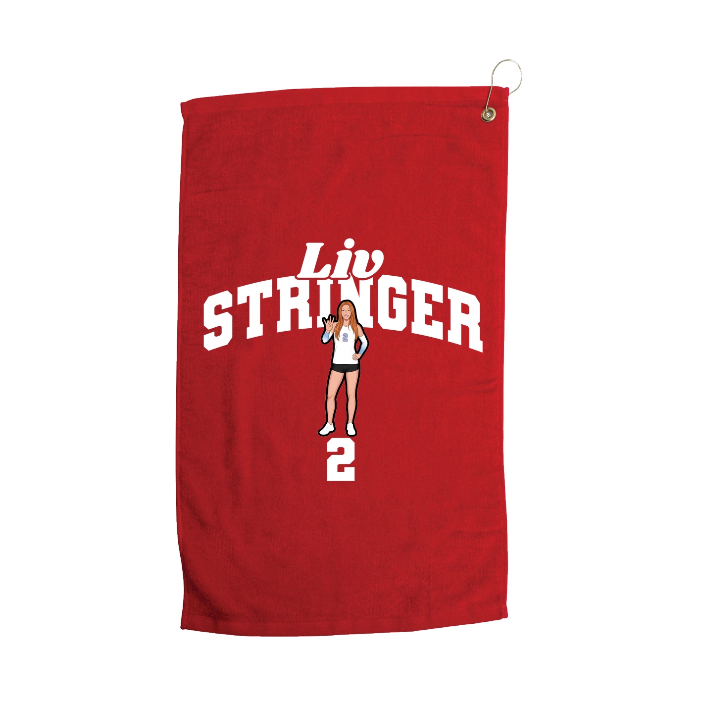 Golf Towel — Signature Arch in Red
