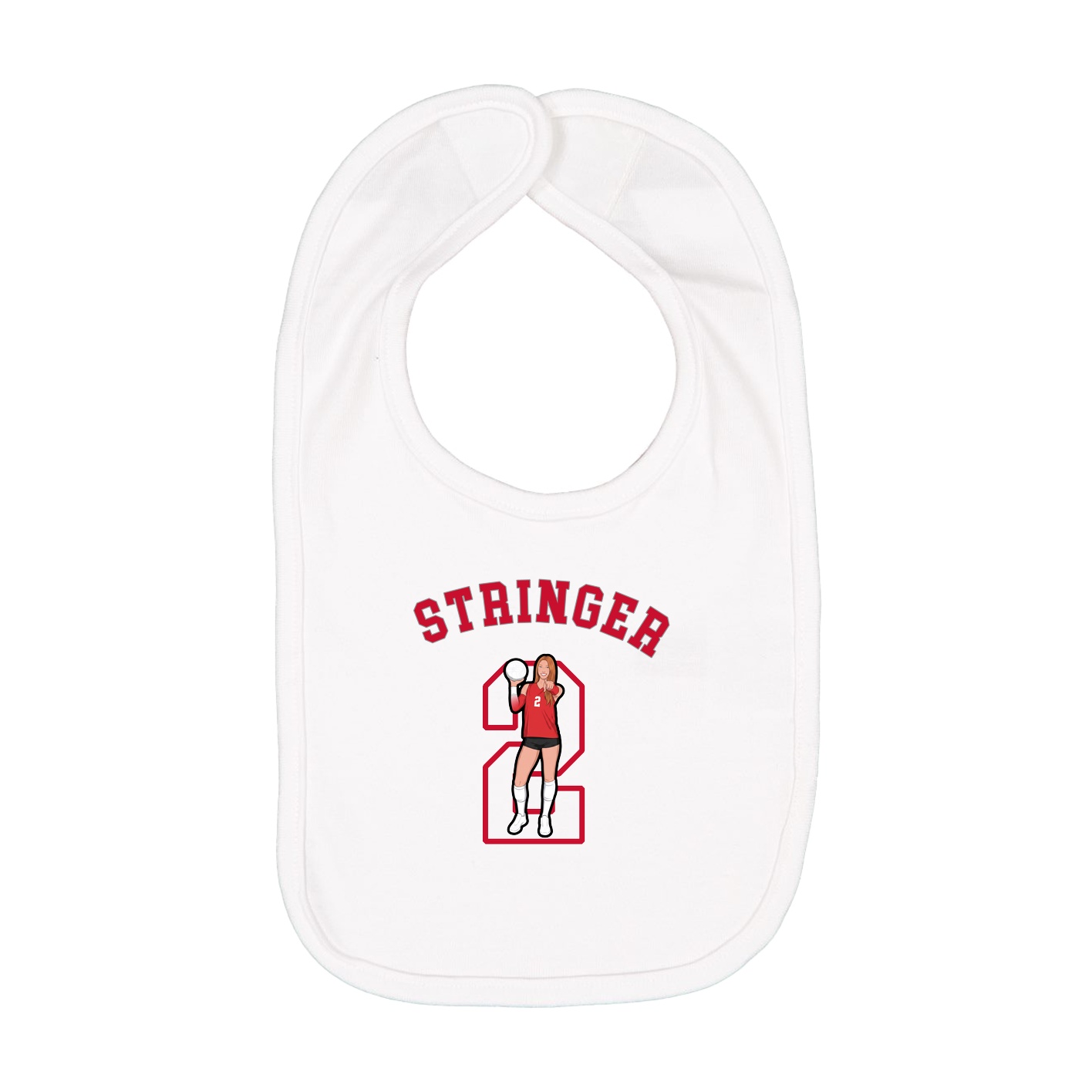 Infant Bib — Shirsey Arch in White
