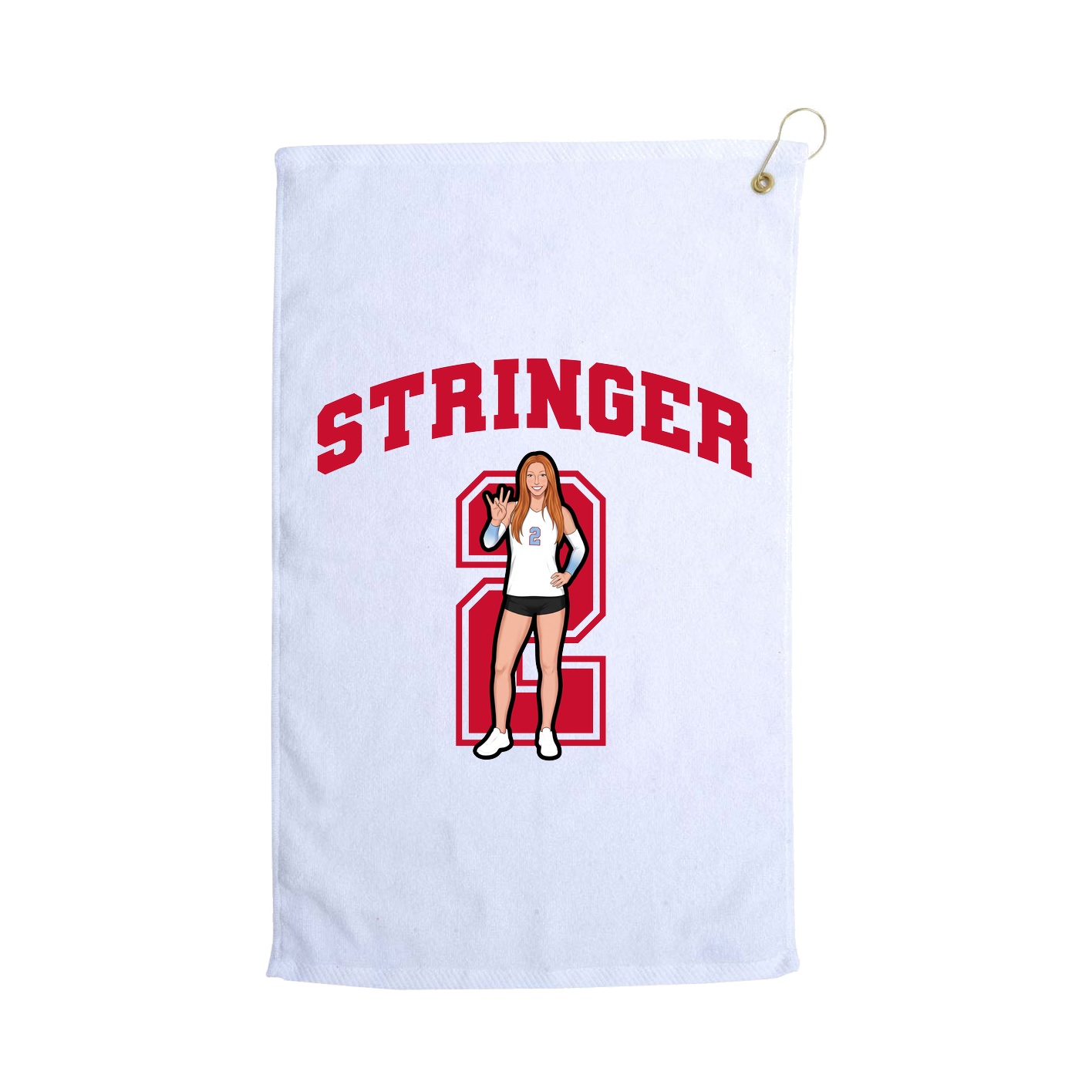 Golf Towel — Number in White