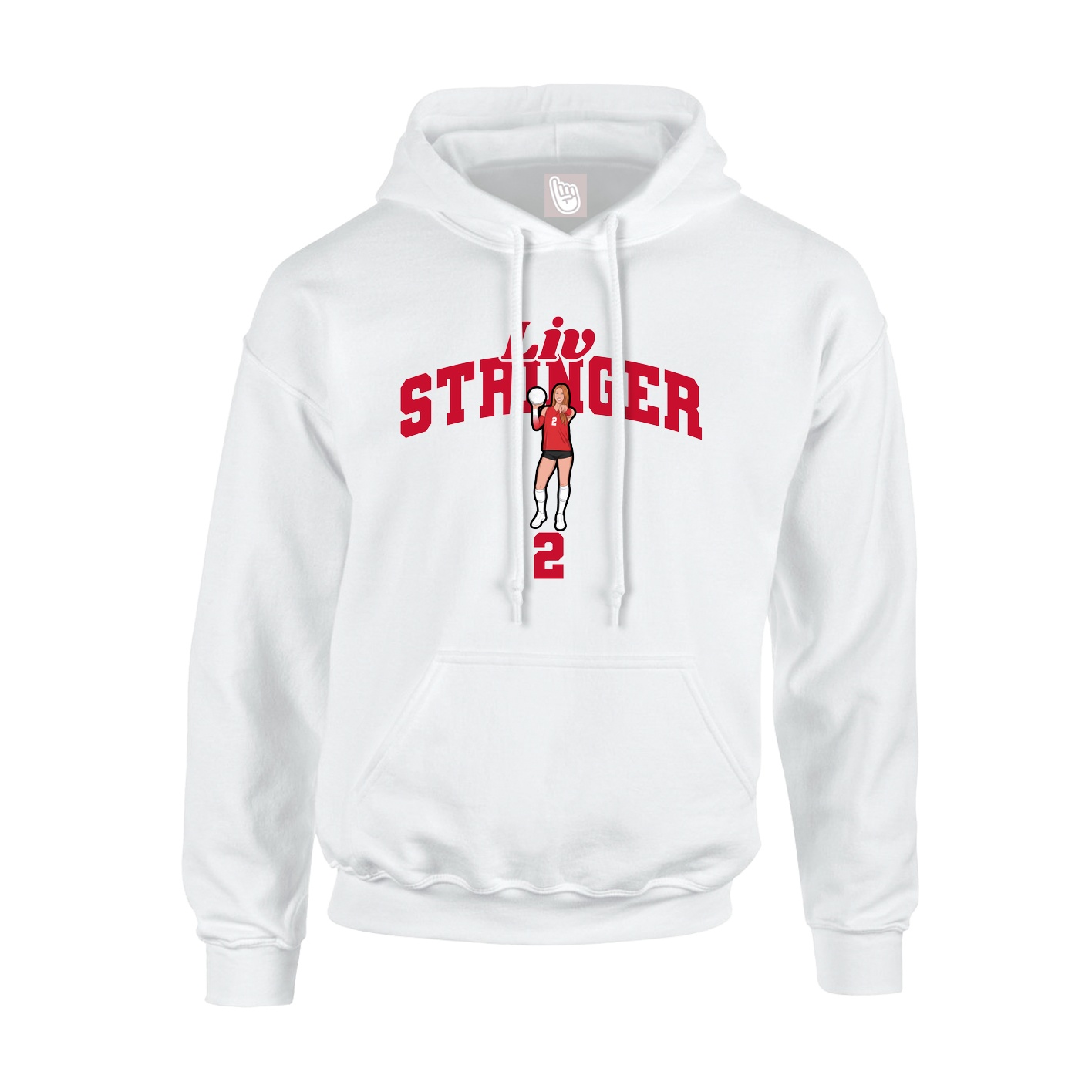Hoodie — Signature Arch in White