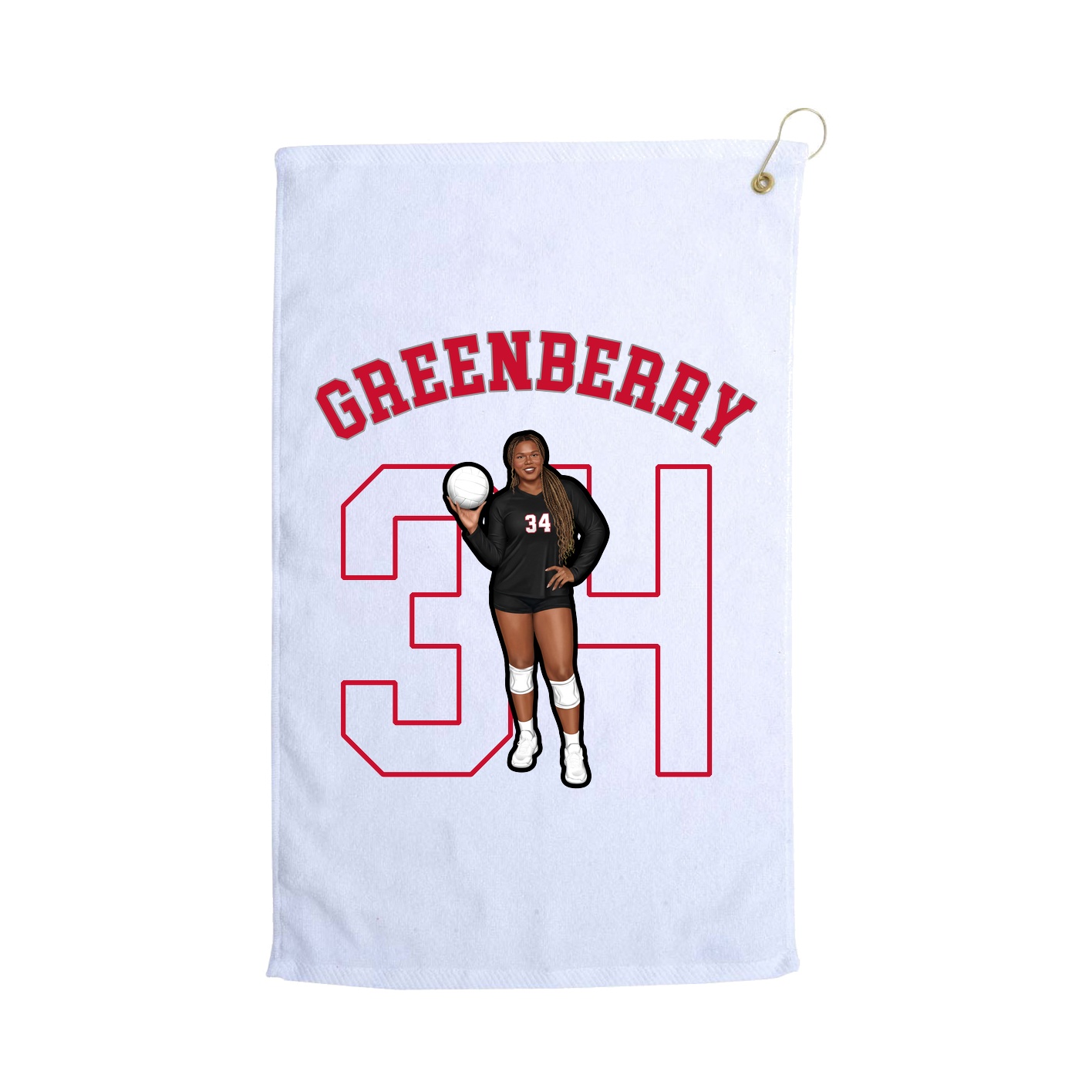 Golf Towel — Shirsey Arch in White