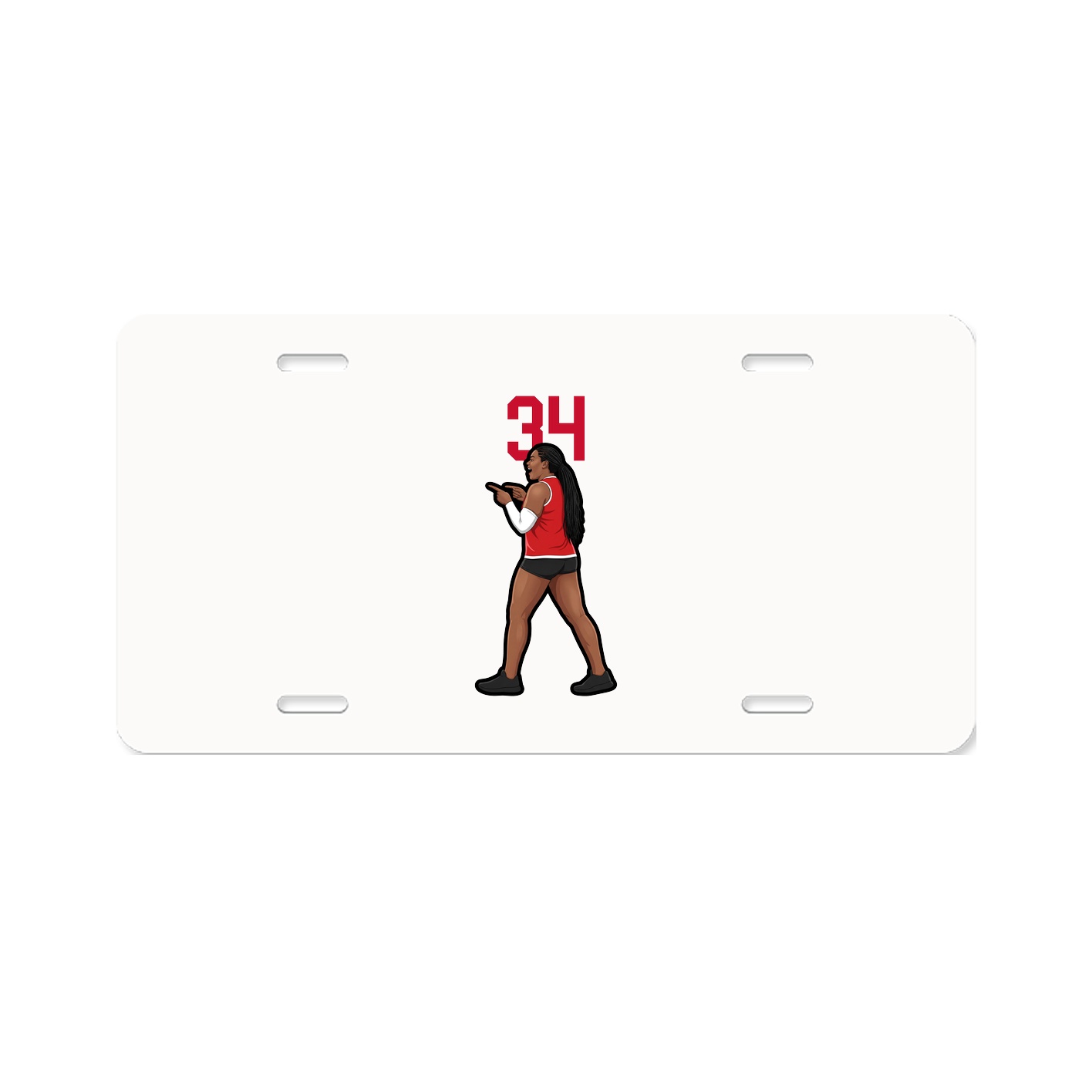 License Plate — Number Top in Classic