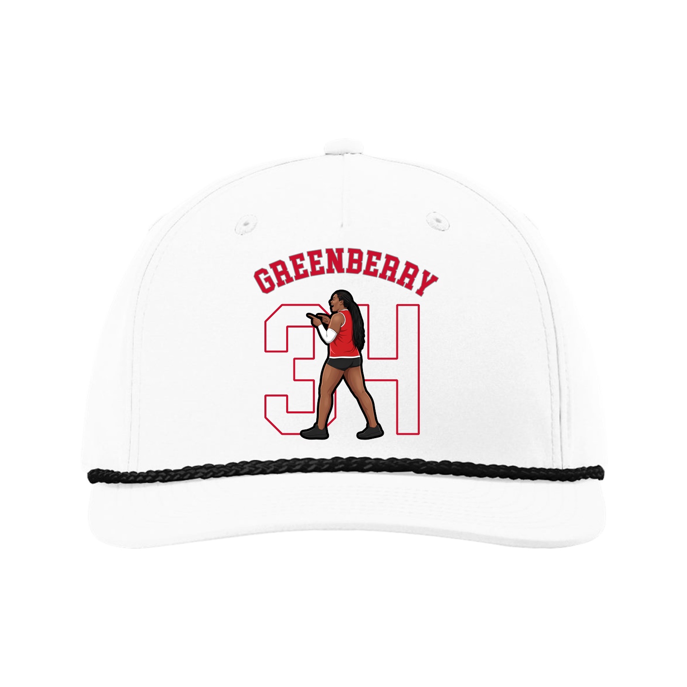 Five-Panel Classic Rope Cap — Shirsey Arch in White