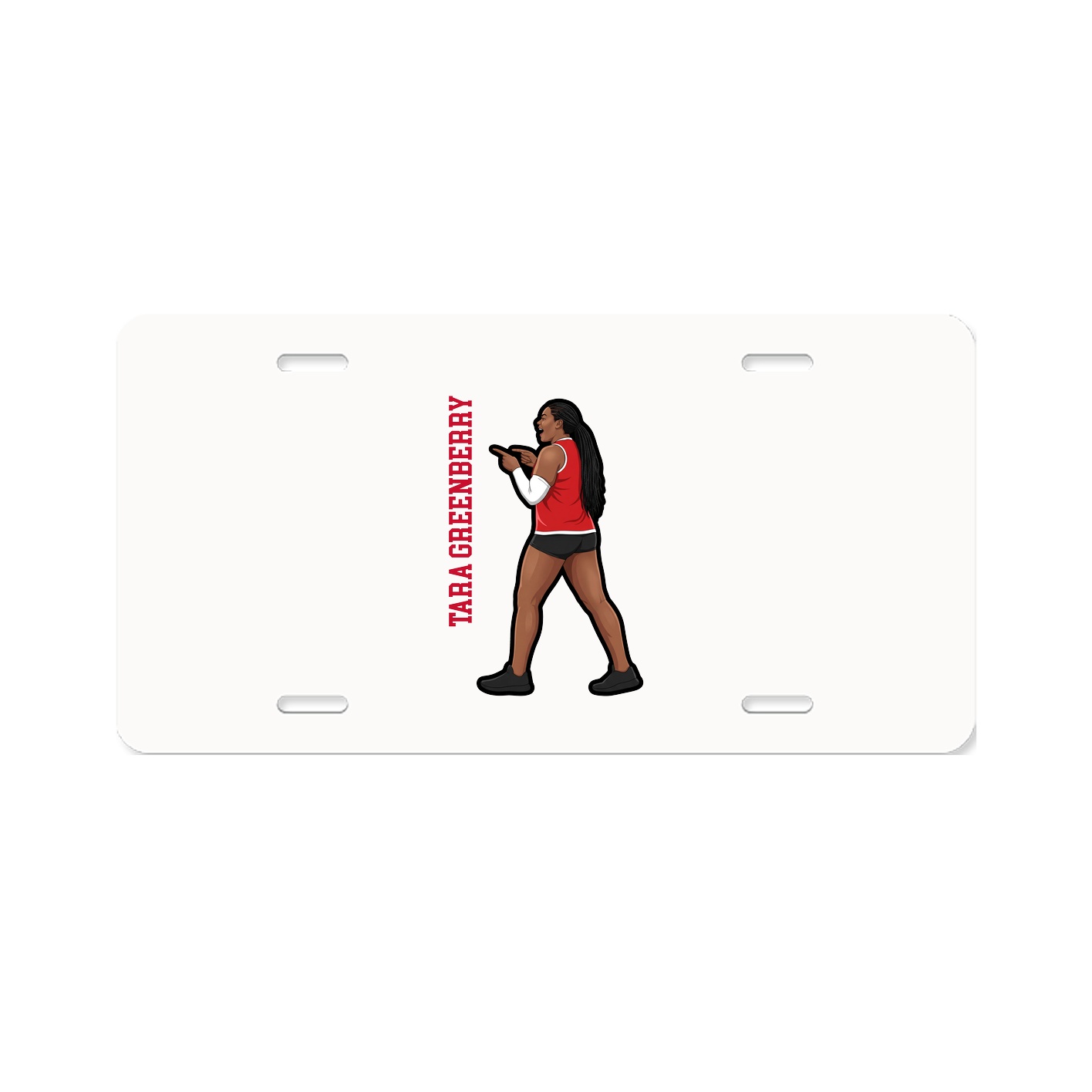 License Plate — Name Vertical in Classic