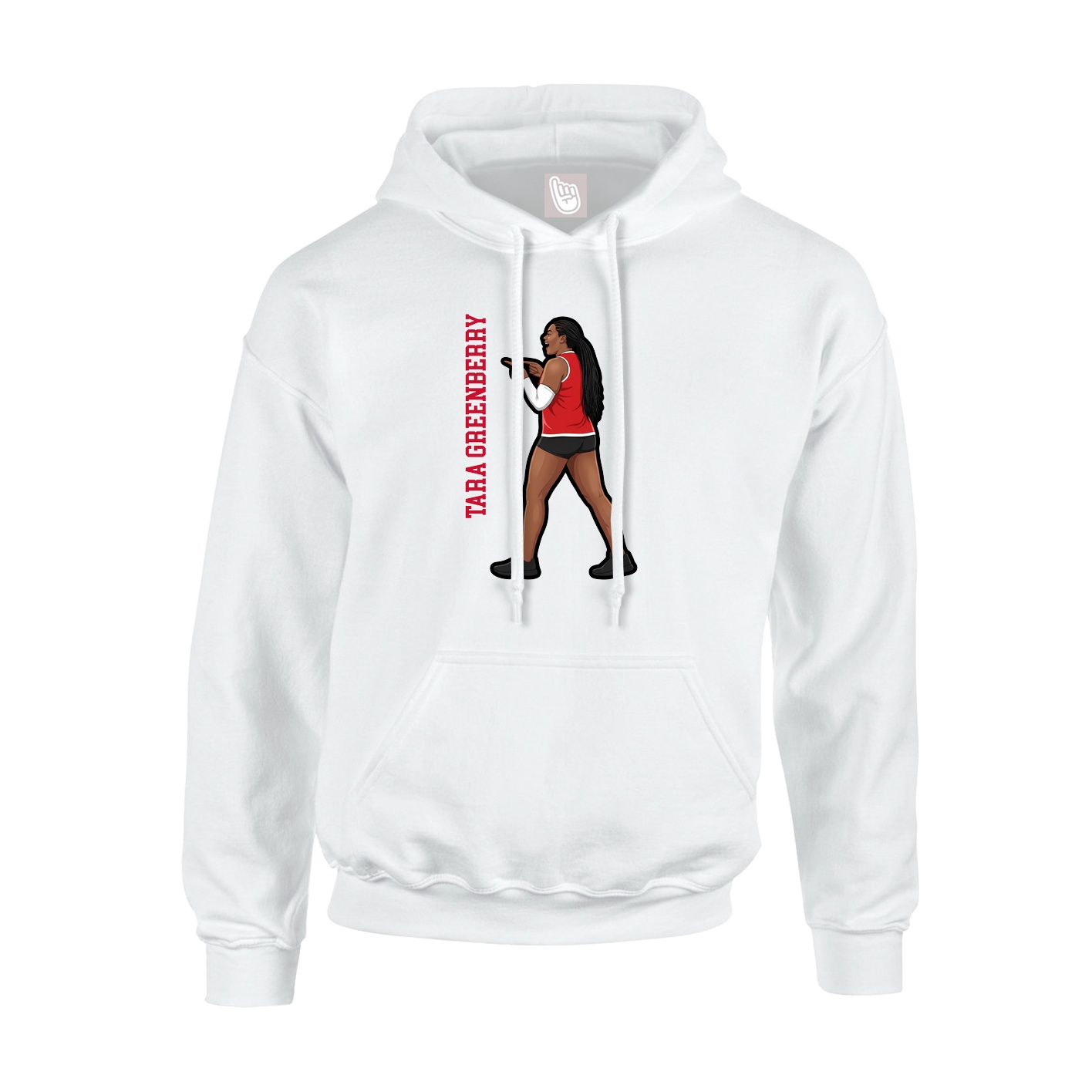 Youth Hoodie — Name Vertical in White