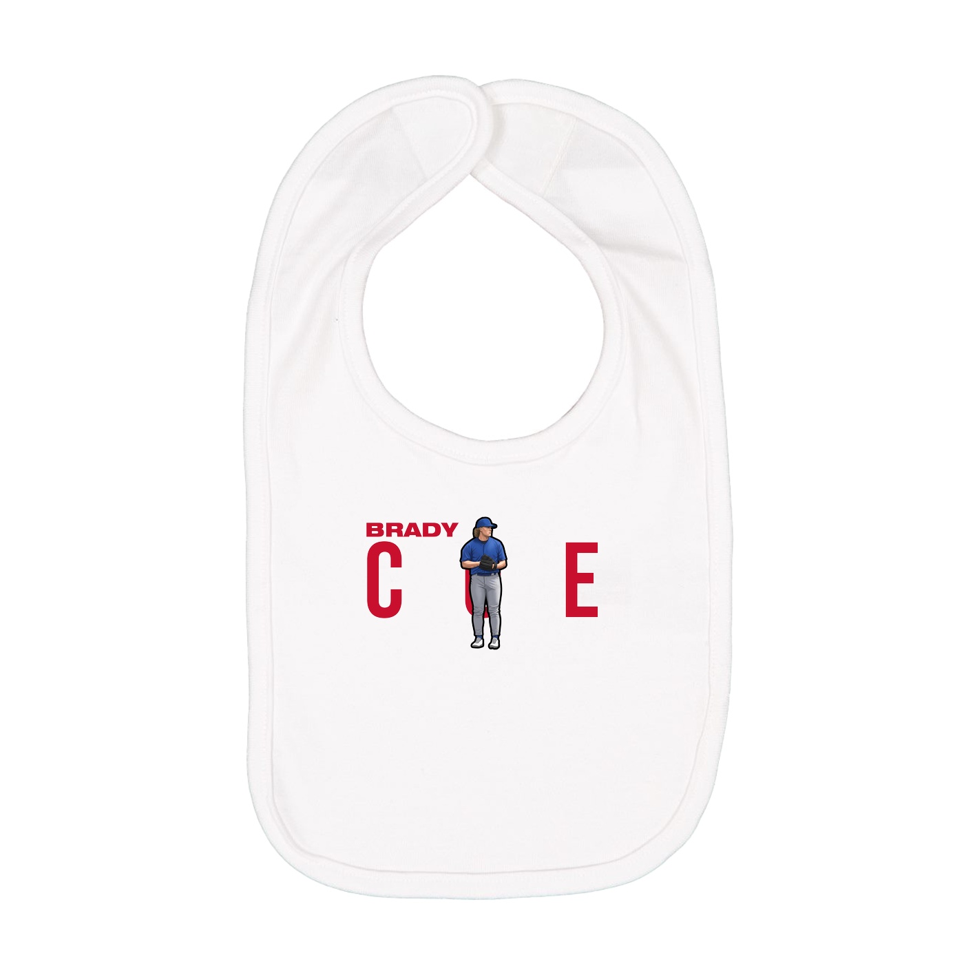 Infant Bib — Player Name in White