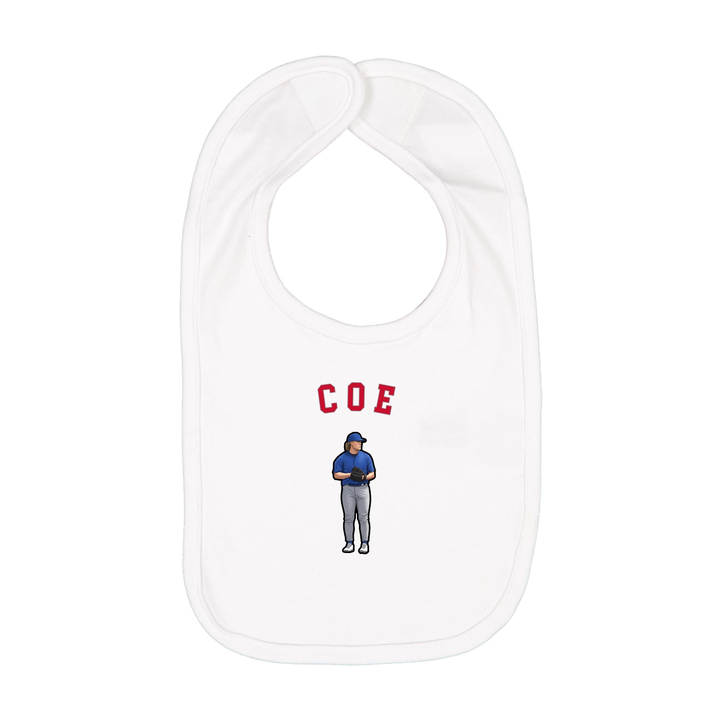 Infant Bib — Shirsey Arch in White