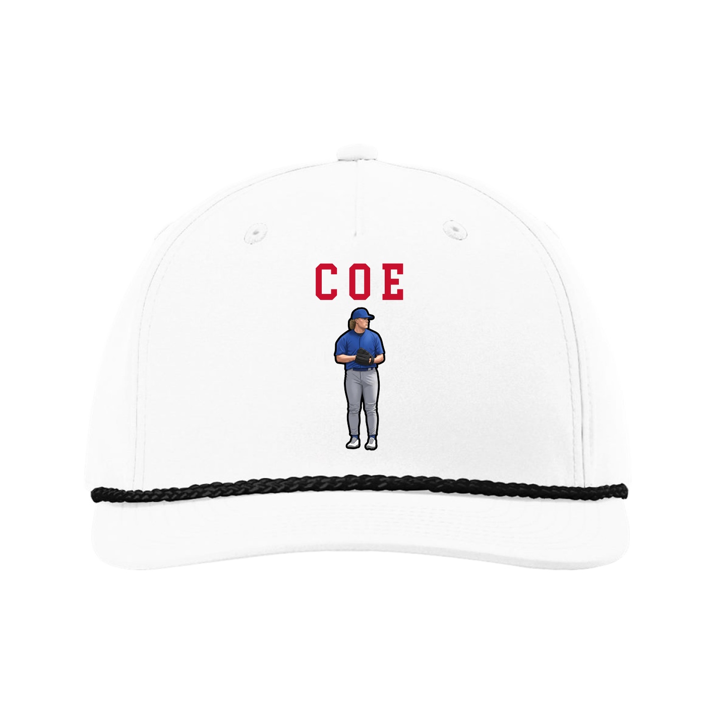Five-Panel Classic Rope Cap — Shirsey in White