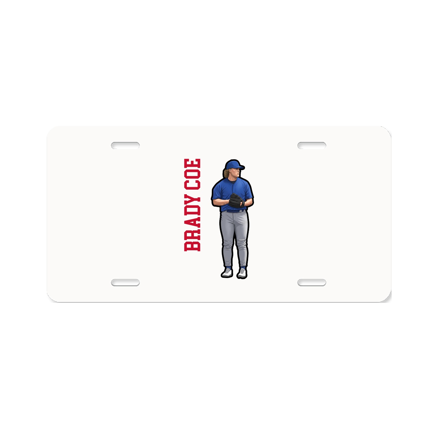 License Plate — Name Vertical in Classic
