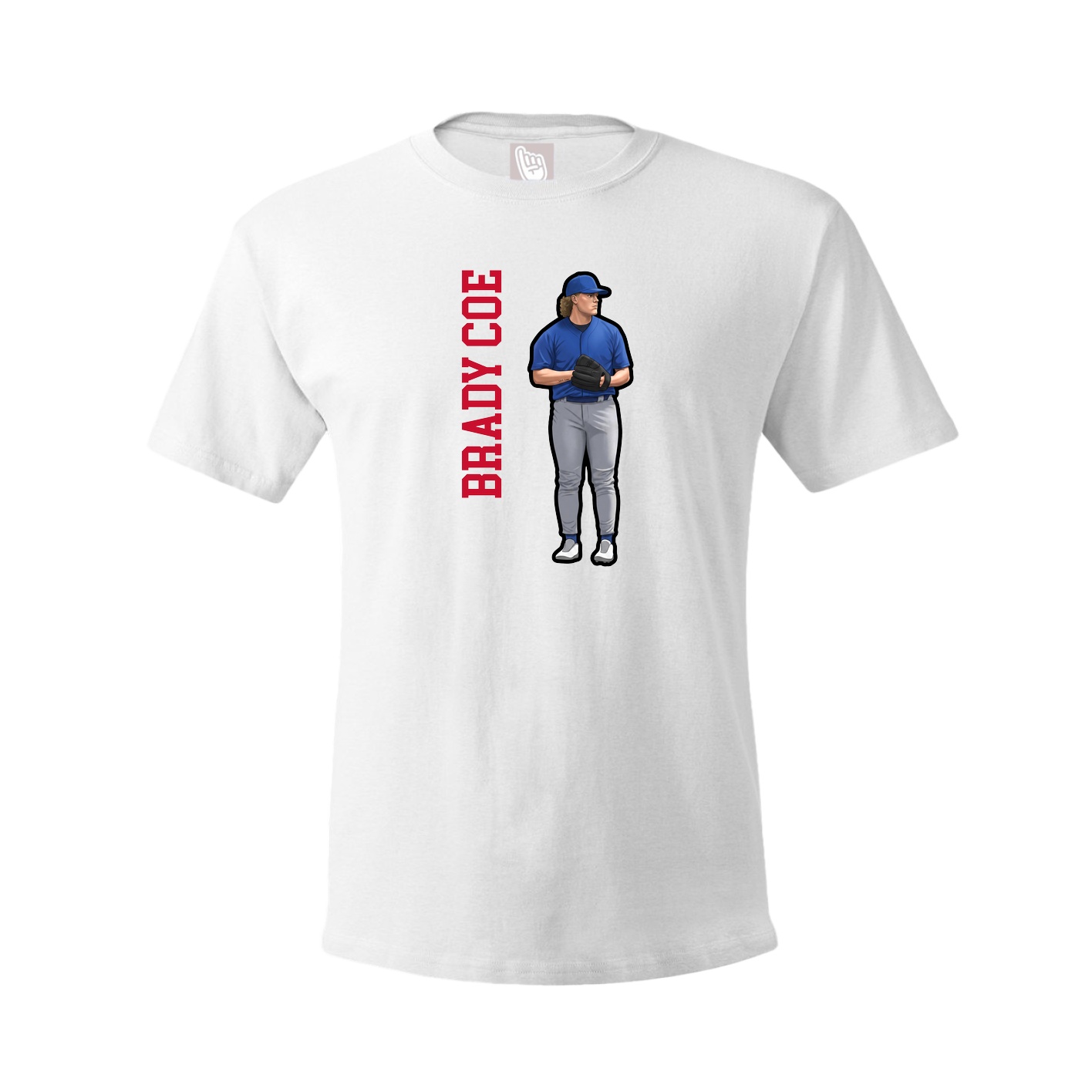 Tee — Name Vertical in White