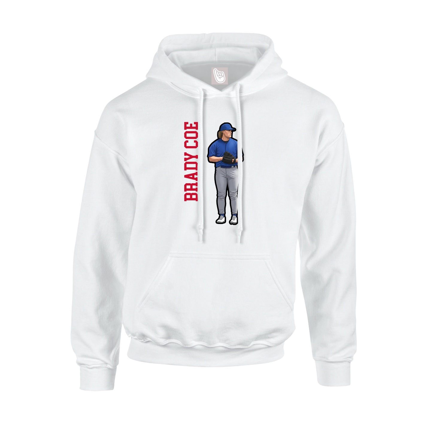 Hoodie — Name Vertical in White