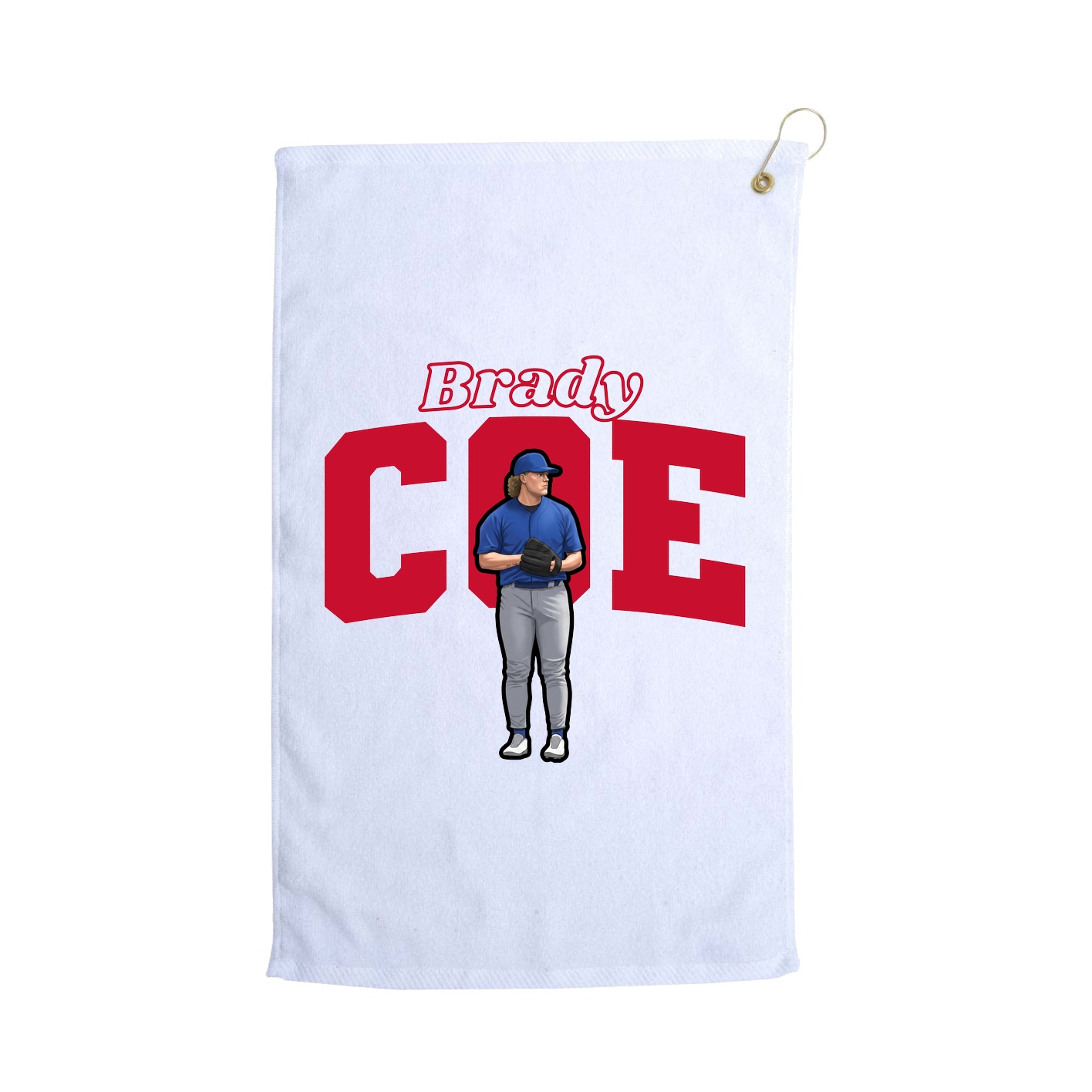 Golf Towel — Name Arch in White