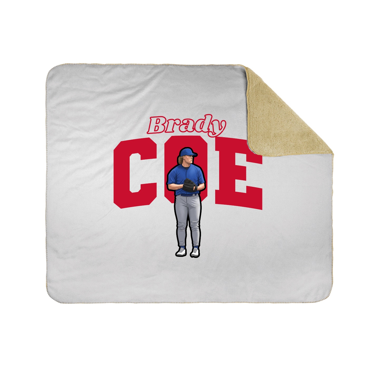 Throw Blanket — Name Arch in White