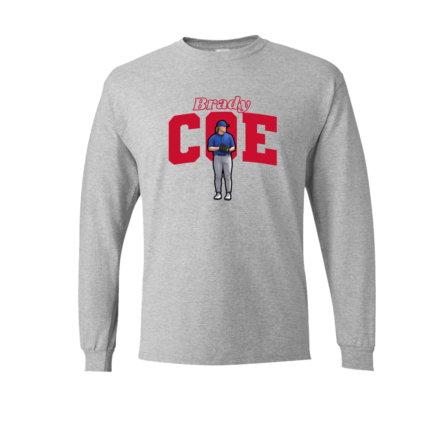Long Sleeve Tee — Name Arch in Grey