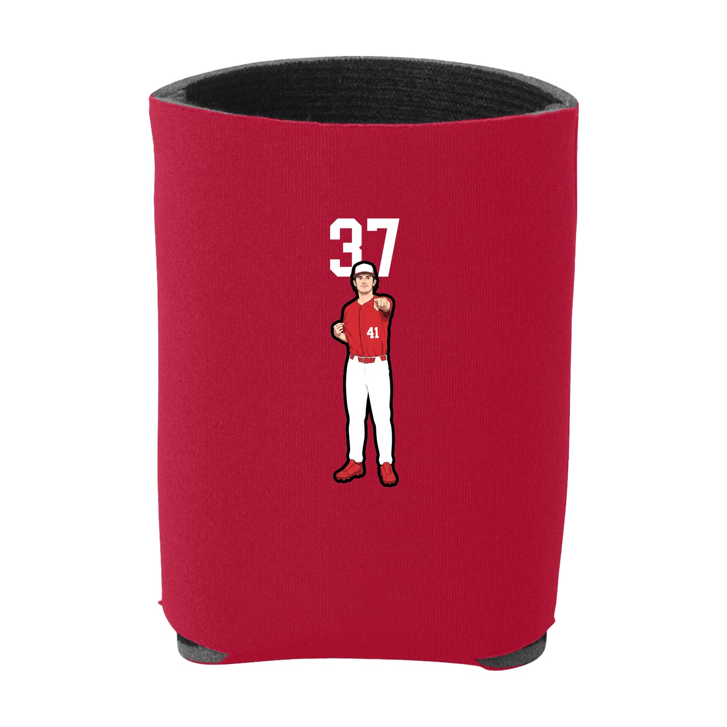 Can Holder — Number Top in Red