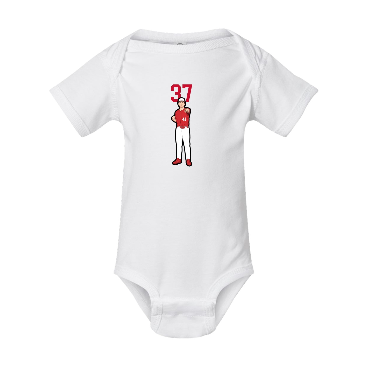 Baby Onesie — Number Top in White