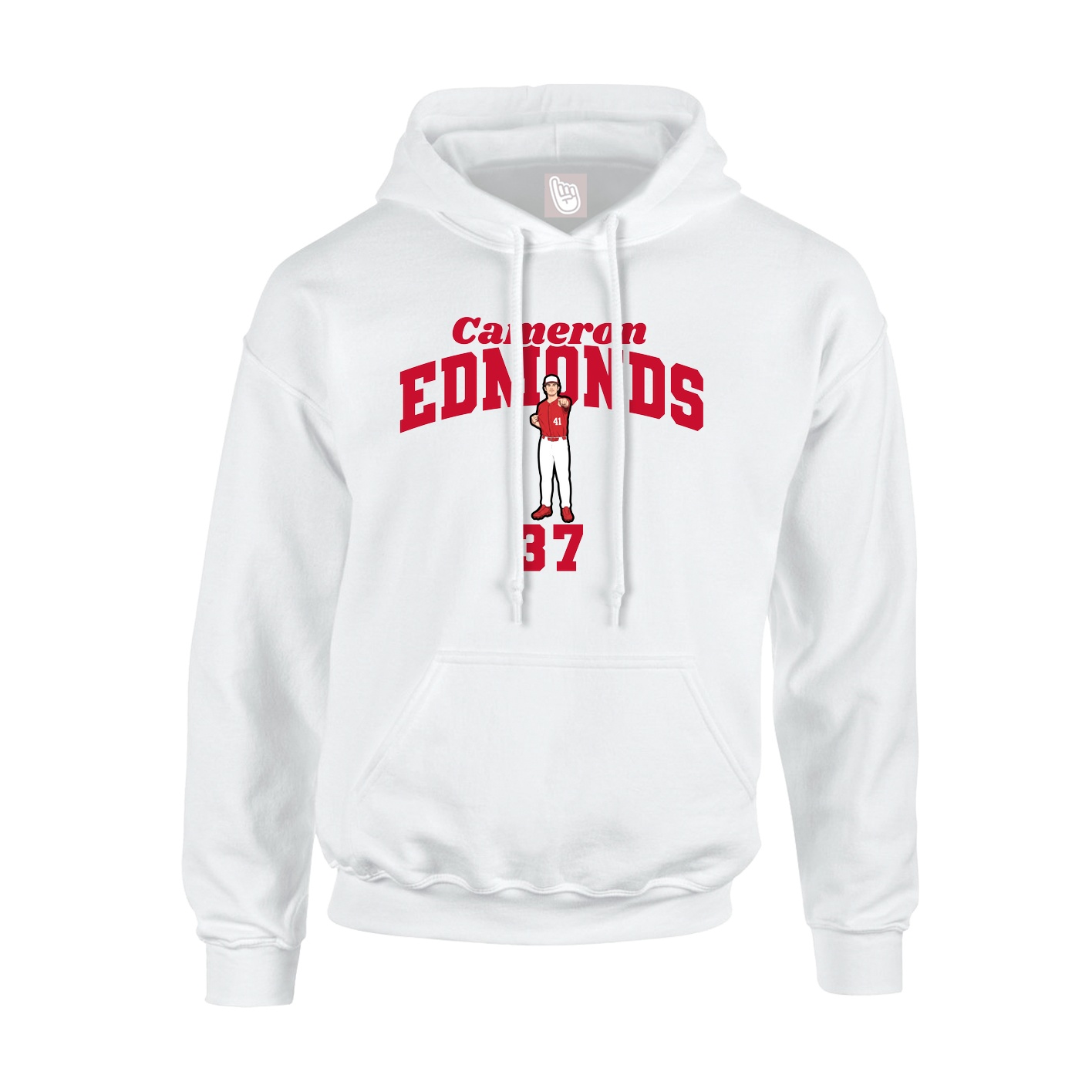 Hoodie — Signature Arch in White