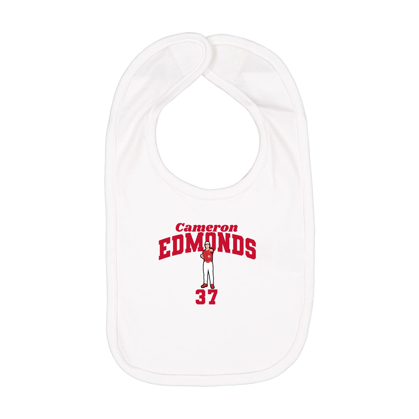 Infant Bib — Signature Arch in White
